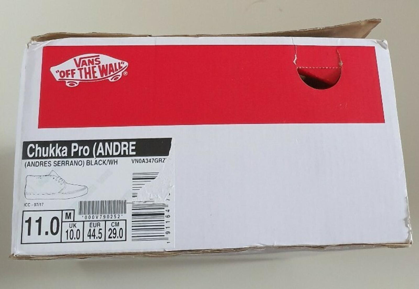 FW17 Supreme Vans Andres Serrano Blood and Semen Chukka UK 10 US 11 EUR 44.5