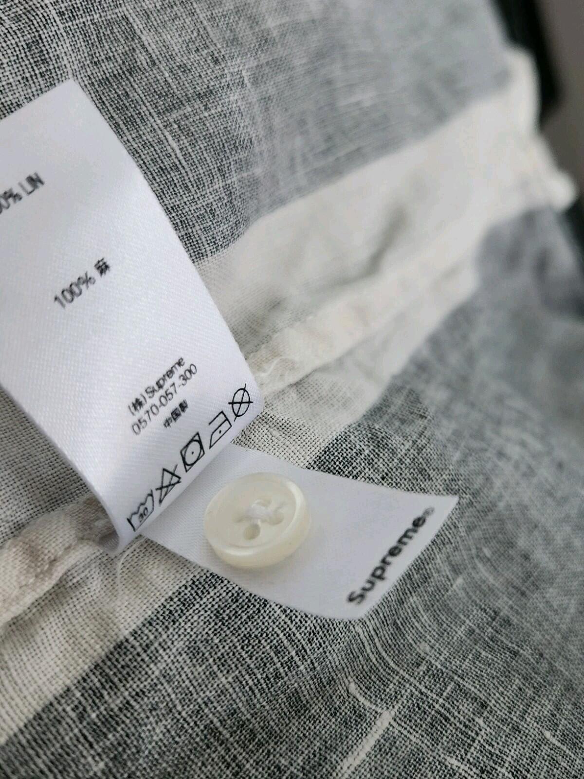 SS18 Supreme Wide Stripe Linen Shirt Black White Size M
