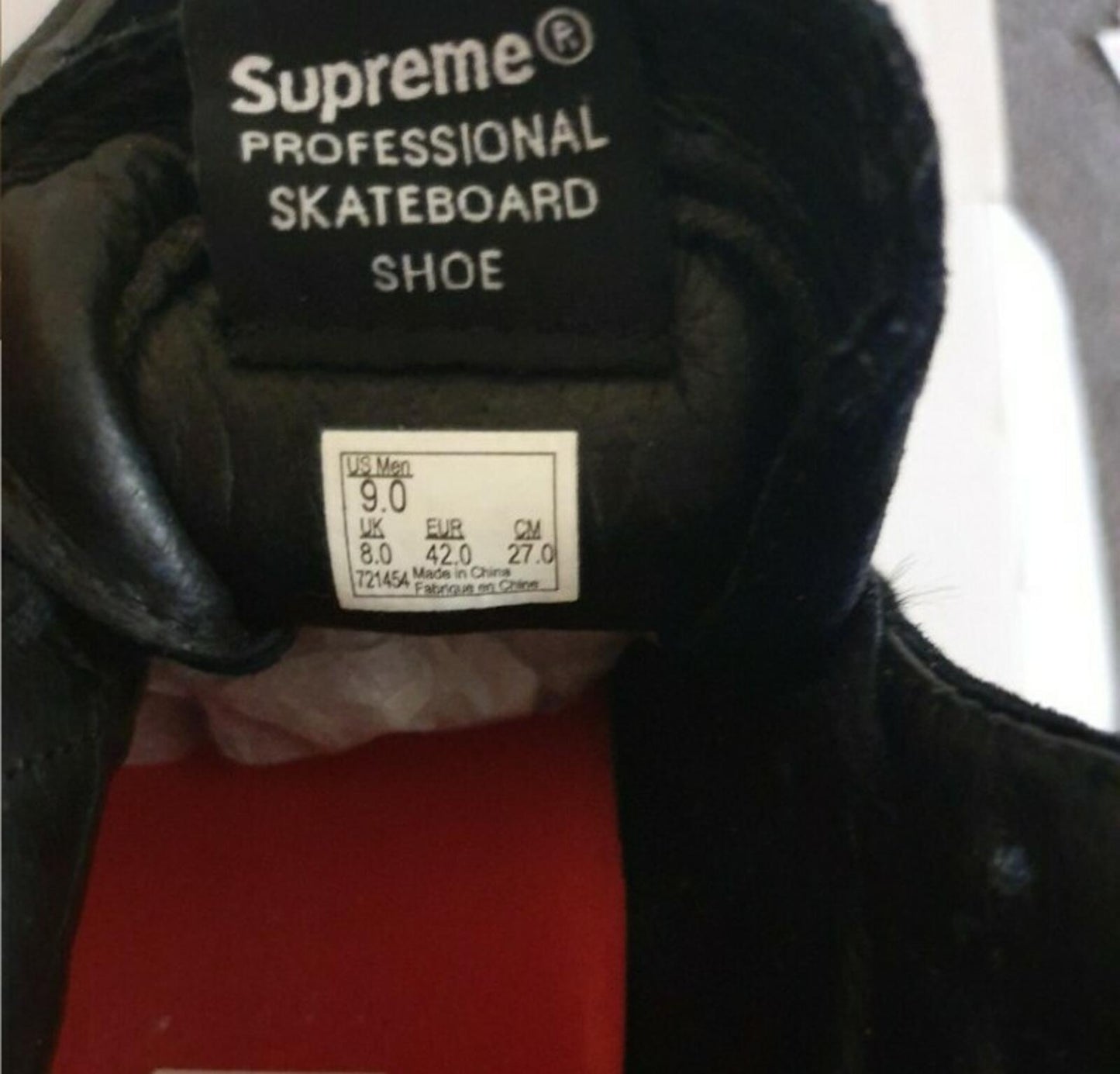 FW15 Supreme Vans Eat Me Sk8-Mid 1/1 factory defect Black Size UK 8 US 9 EUR 42