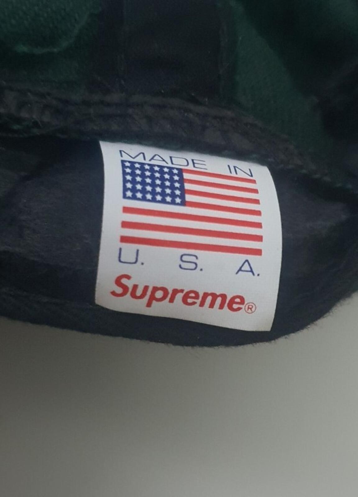 FW13 Supreme Banner 5-panel Hat Dunkelgrün Cap Vintage Sehr Selten 2013 ASAP ROCKY