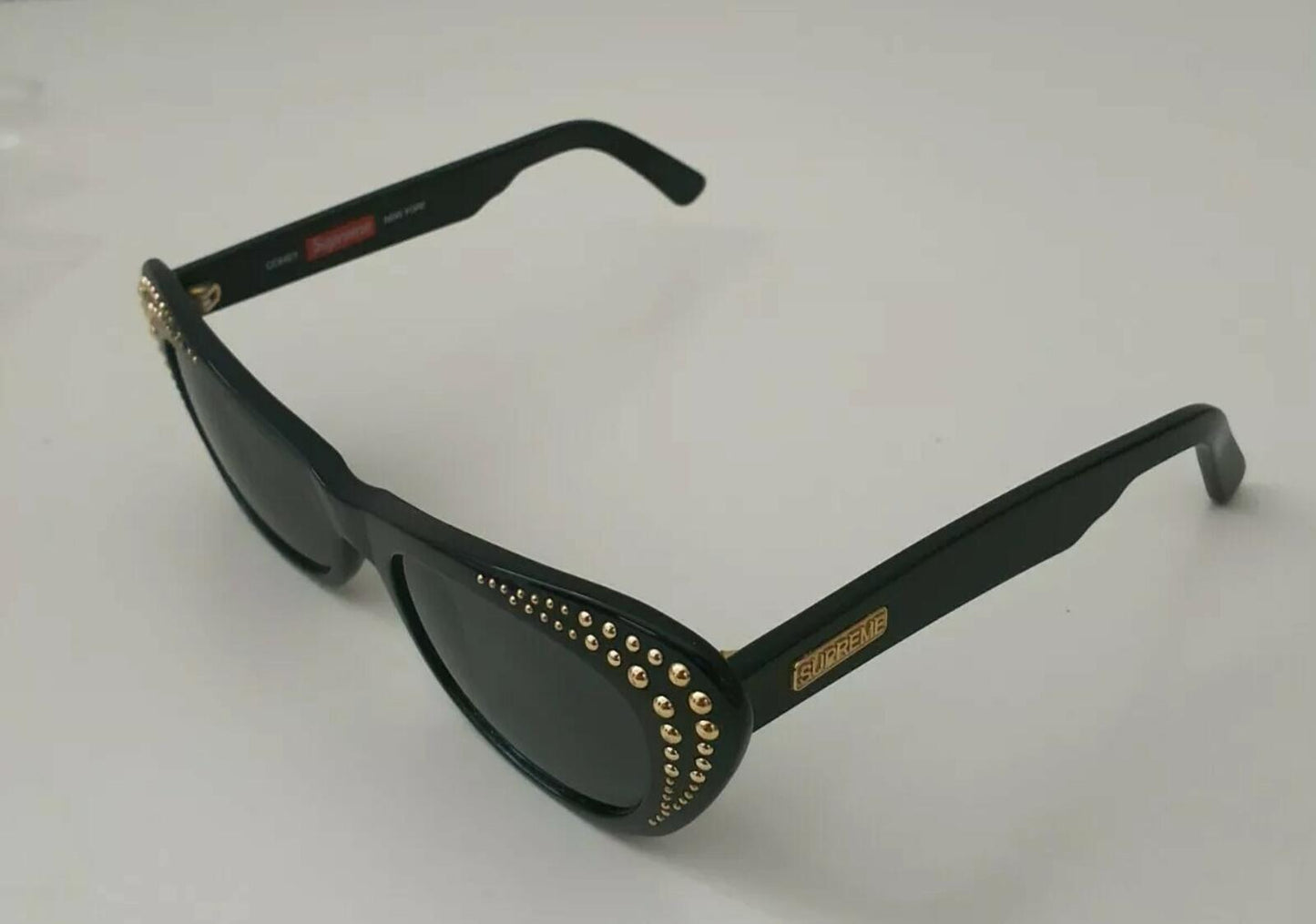 SS17 Supreme Comet Sonnenbrille UVP 168 £ Schwarz genietet made in Italy