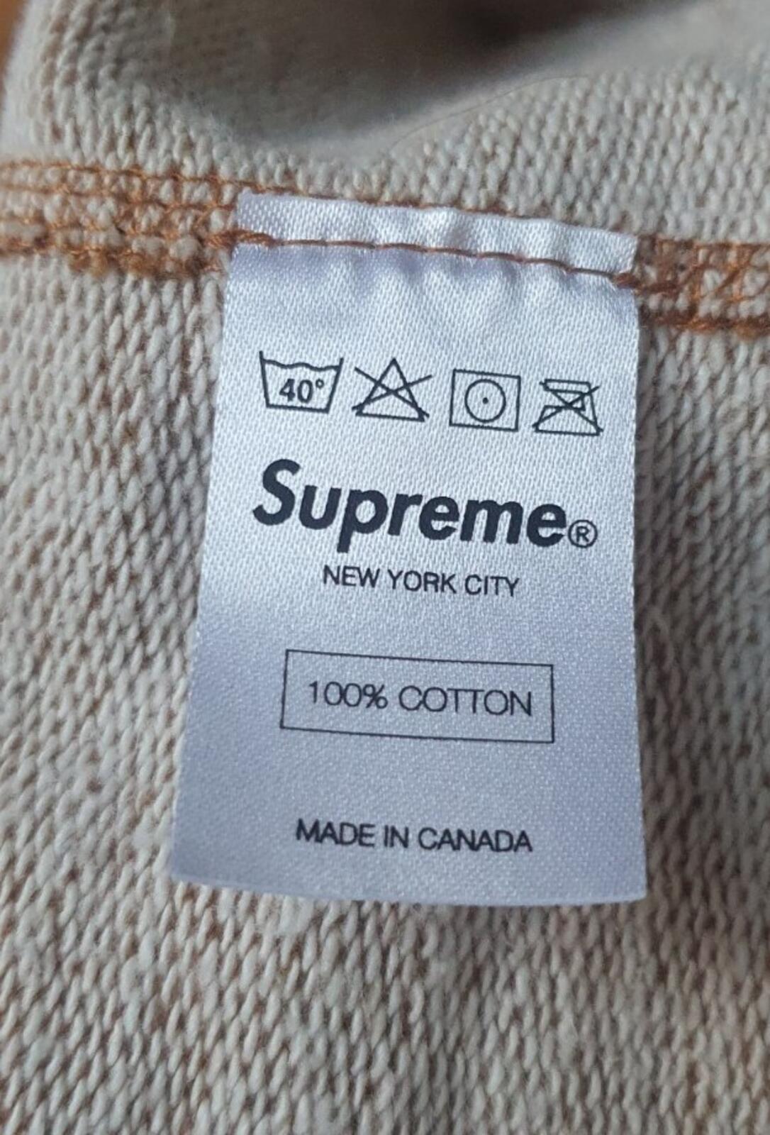 Supreme Vintage Crewneck Mustard Brown Sweatshirt size M medium Jumper Cotton