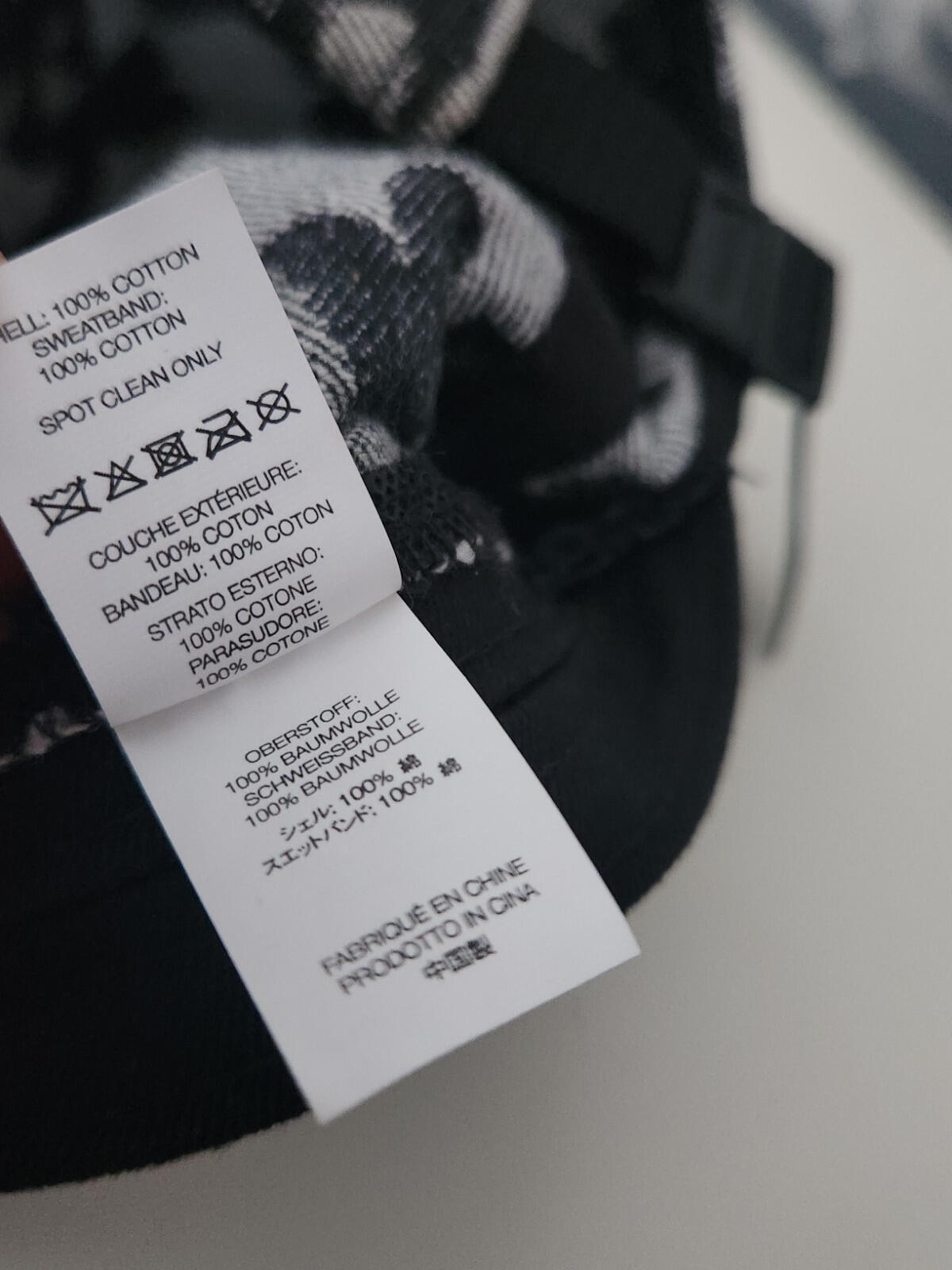 SS22 Supreme Fat Tip Jacquard Denim Camp Cap Black hat