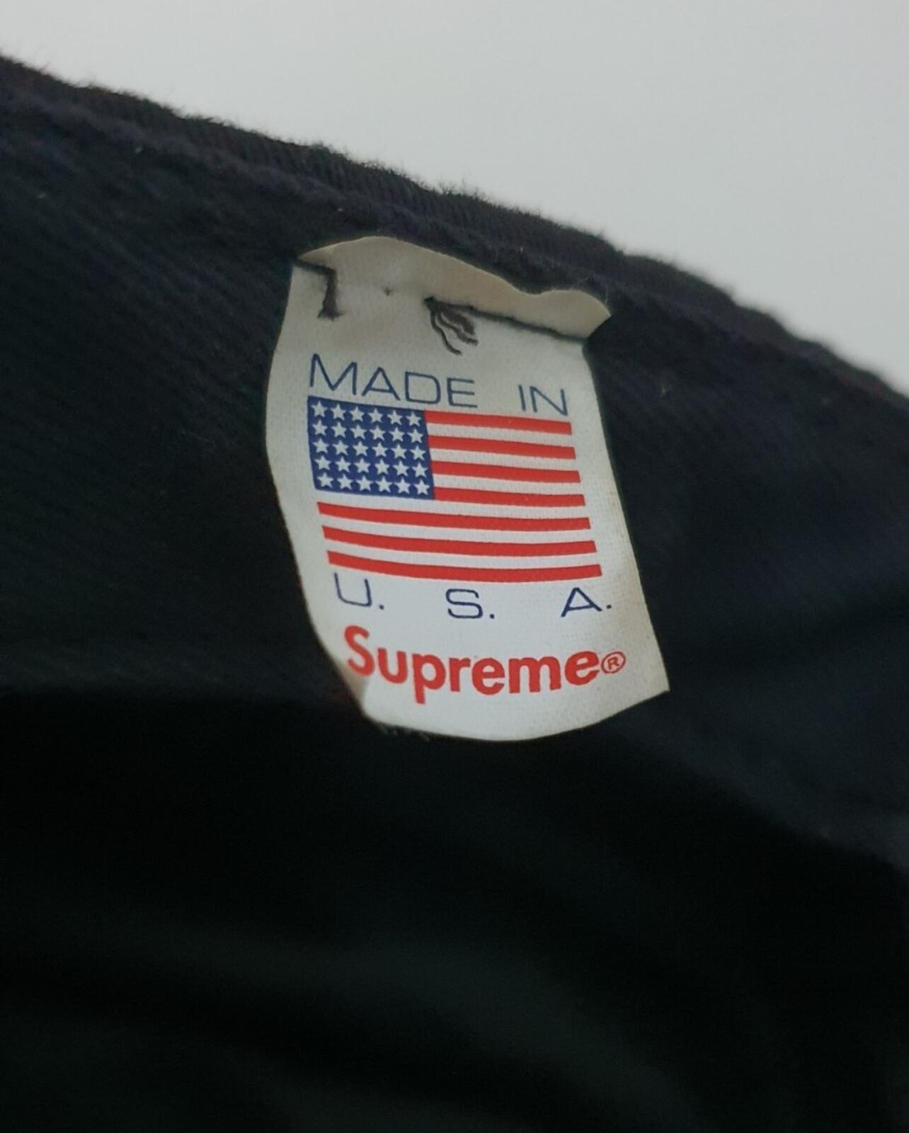 SS16 Supreme Perforated Logo Camp Cap Schwarz