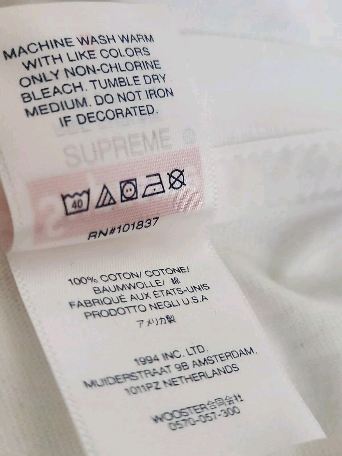 HW22 Supreme Trademark Tee Größe S Klein Weißes T-Shirt Neu