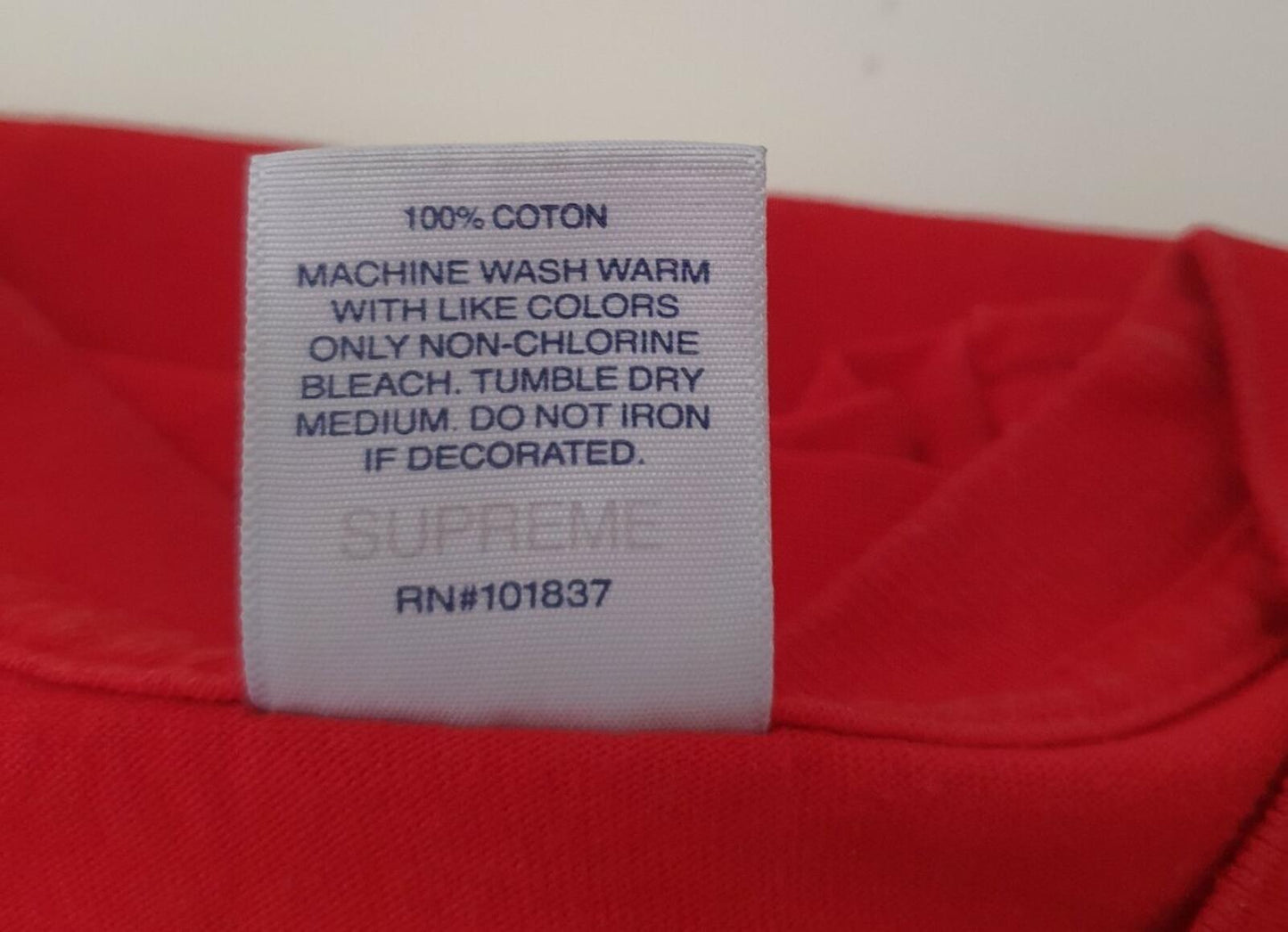 FW19 Supreme Bible red Tee size L Large T-shirt