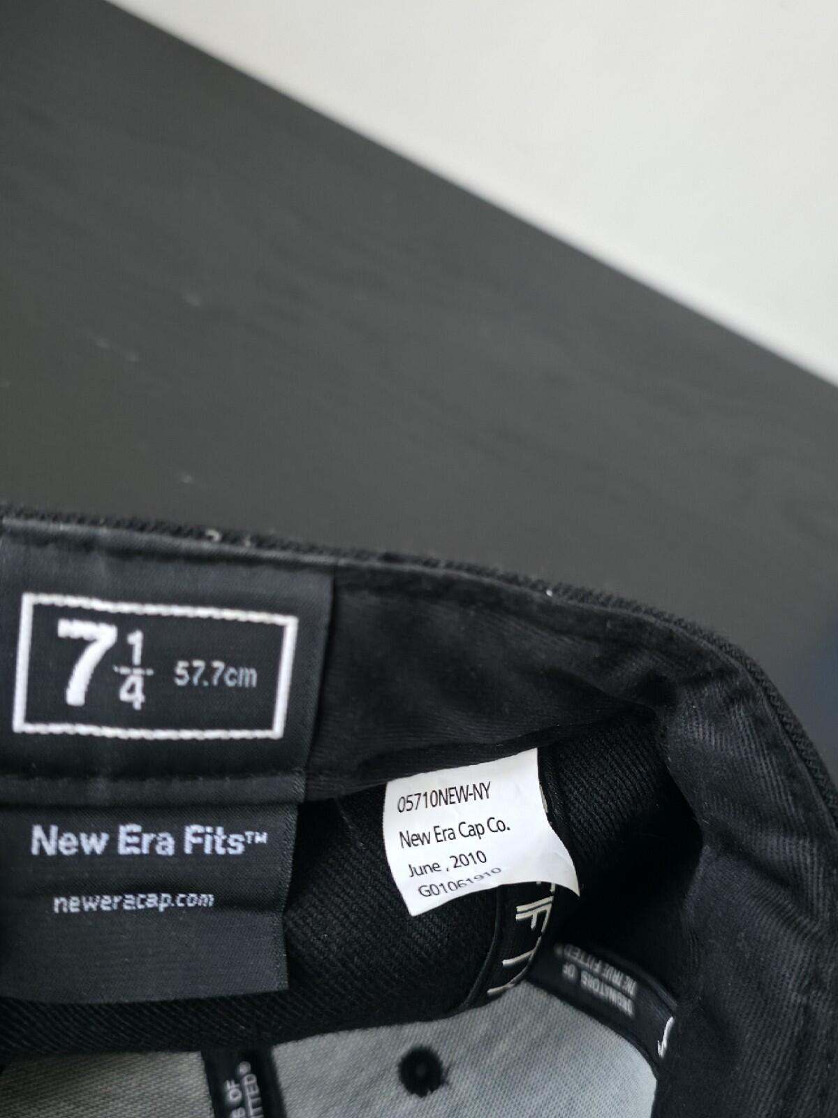 FW10 Supreme SNY New Era Cap Black Size 7 1/4