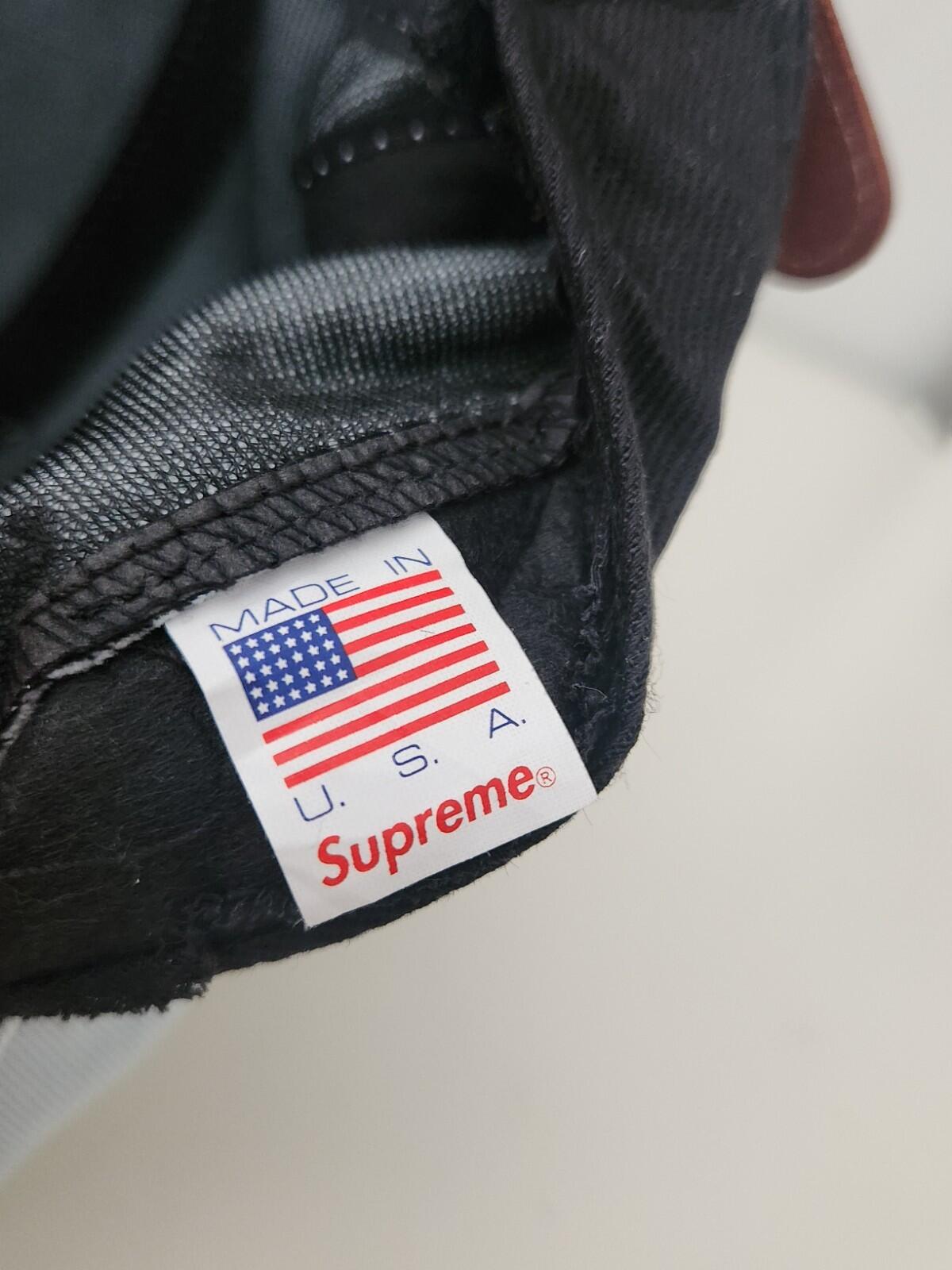 SS15 Supreme Side Zip Twill Camp Cap Hellblau Hut Vintage 2015 Lederriemen