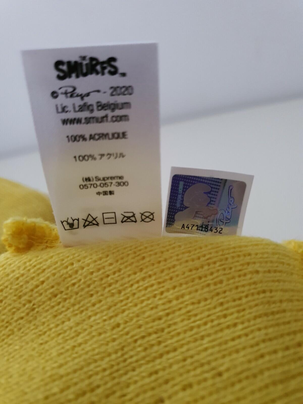 FW20 Supreme x Smurfs beanie Yellow Hat