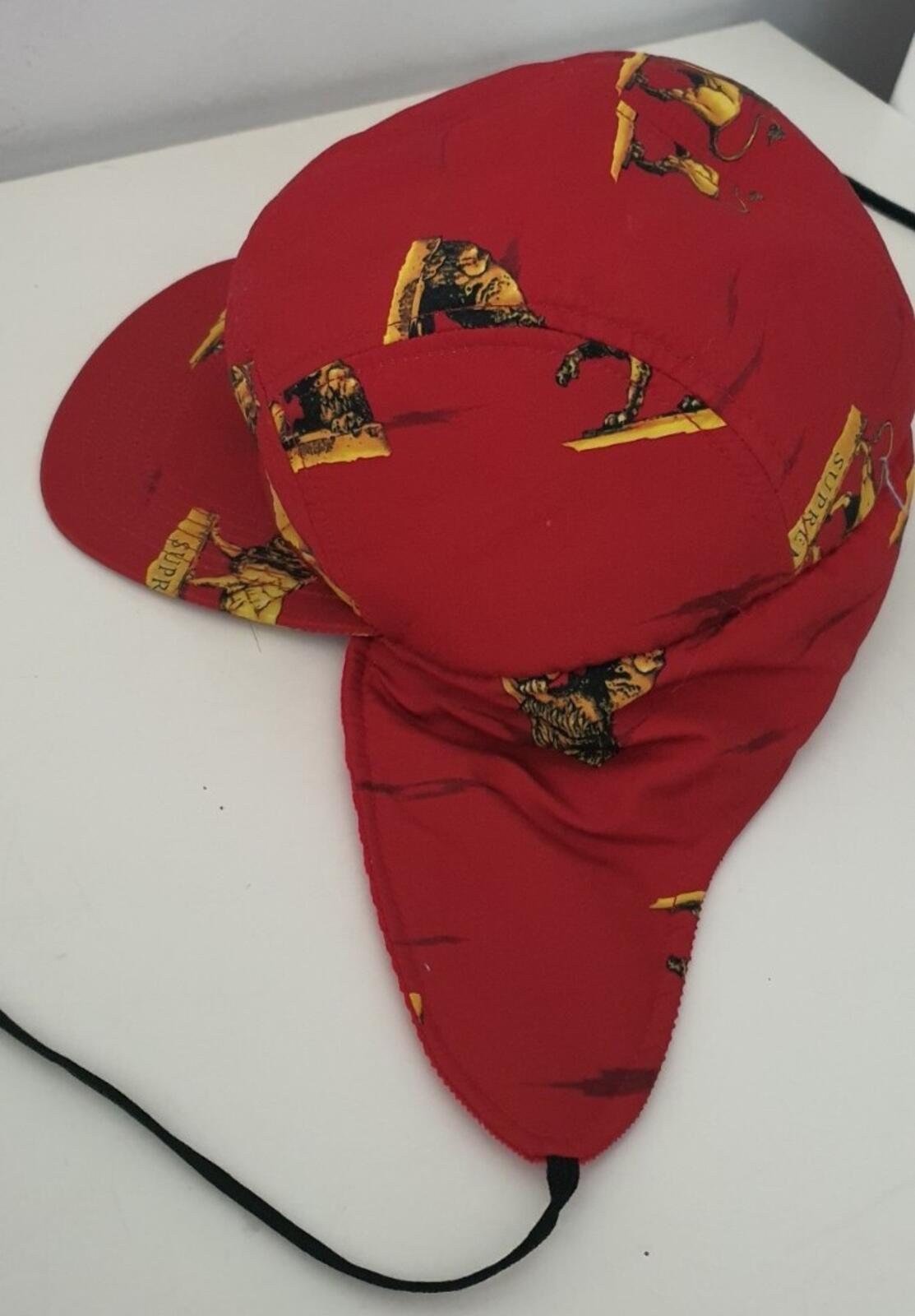 SS13 Supreme Lions Trail hat size M/L red cap earflap vintage 2013 Rare