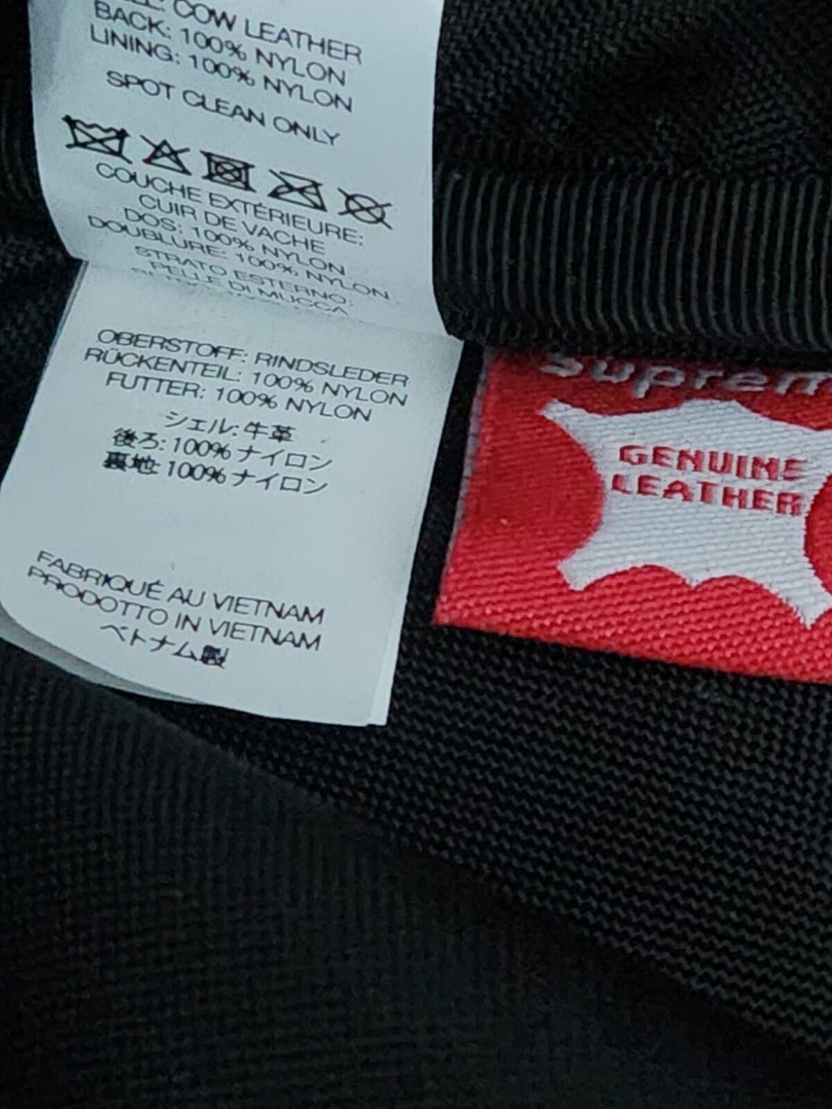 FW23 Supreme Leather Backpack Black