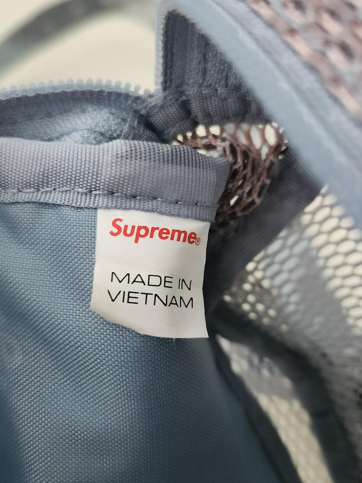 Bolso pequeño de hombro Supreme SS20 Cordura malla camuflaje "chocolate chip" azul