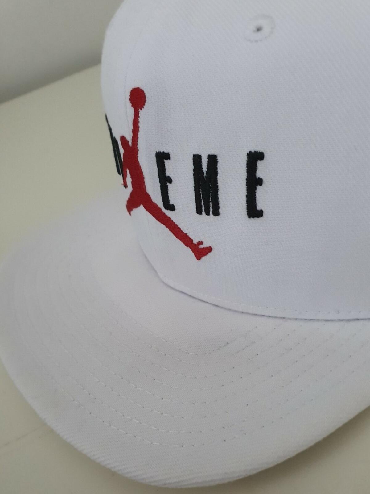 FW15 Supreme x Jordan White 6-Panel Kappe Jumpman Hat Selten 2015