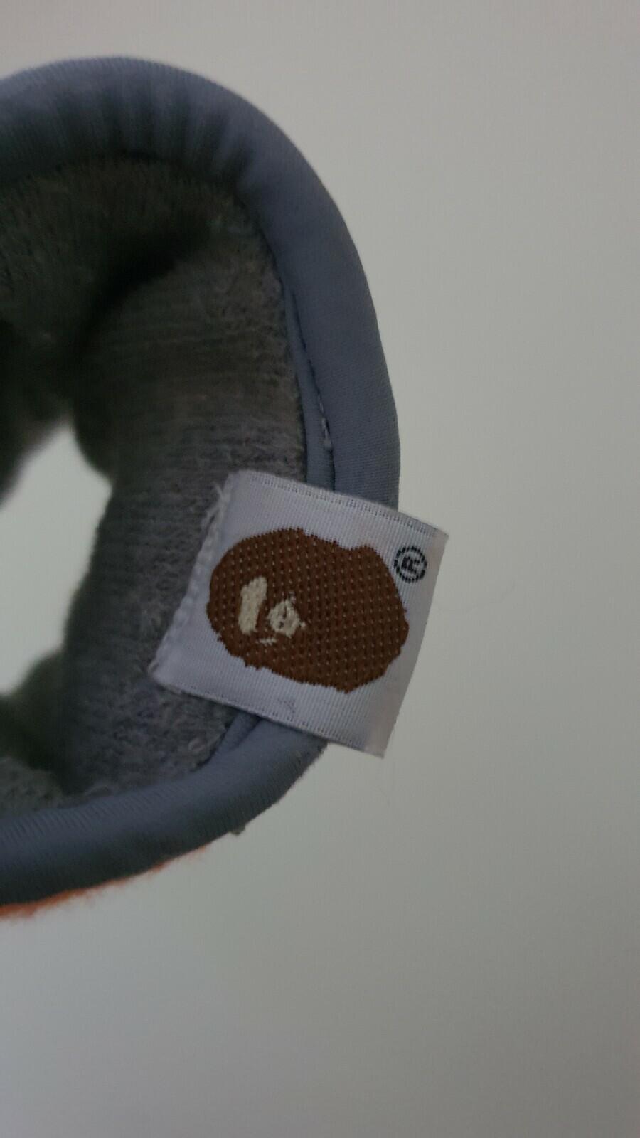 A BATHING APE reversible wristband grey / orange BAPE vintage tennis Rare