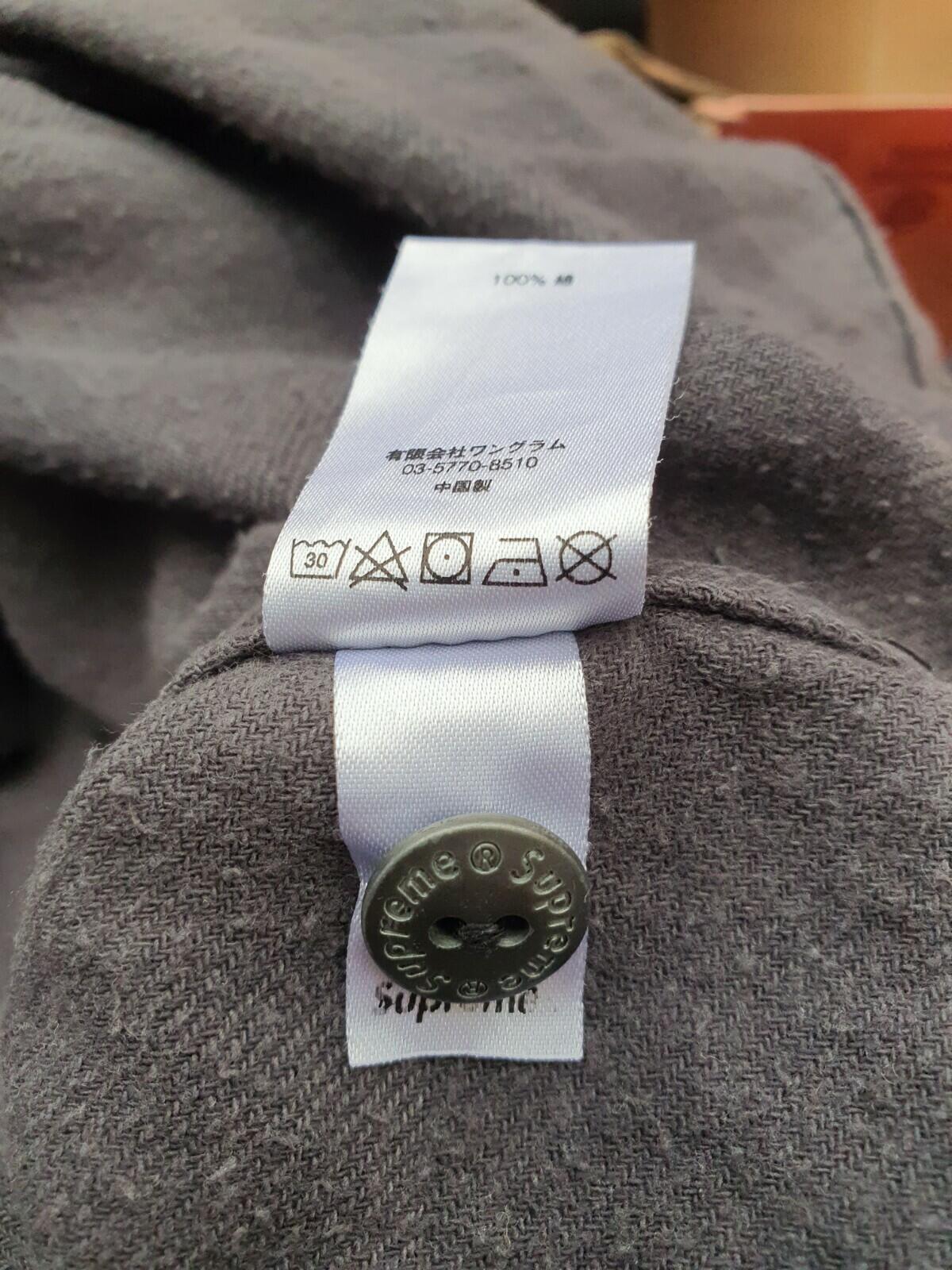 FW17 Supreme Hooded Buffalo Flannel Plaid shirt size M medium grey