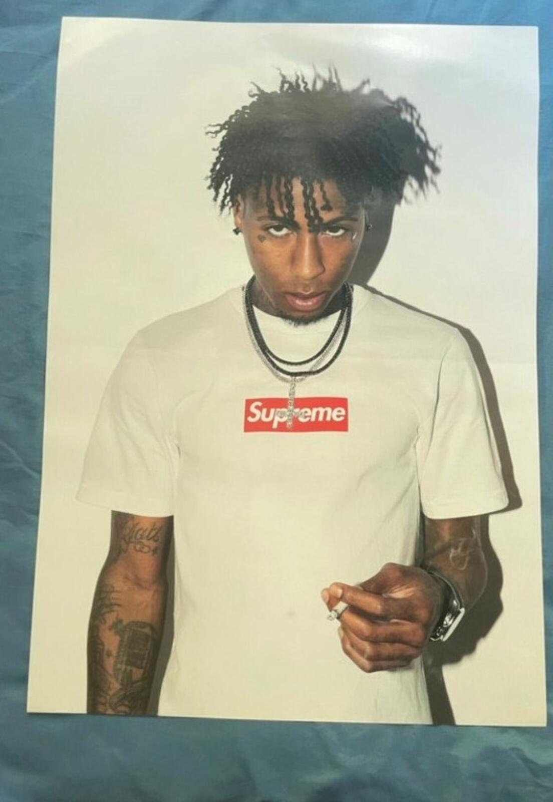 FW23 Supreme Youngboy NBA Poster Rare Rapper Music Hip Hop Rap Print Box Logo