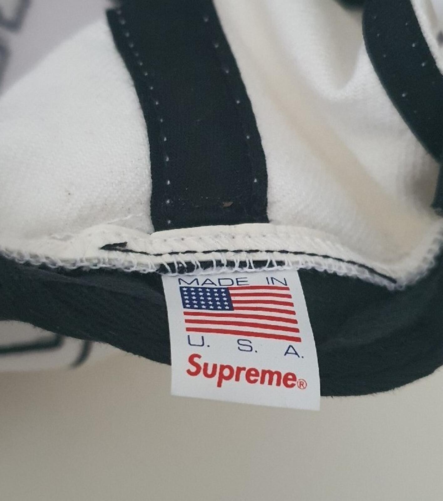 FW13 Supreme Banner 5-panel White Cap Big logo vintage hat ASAP ROCKY Rare 2013