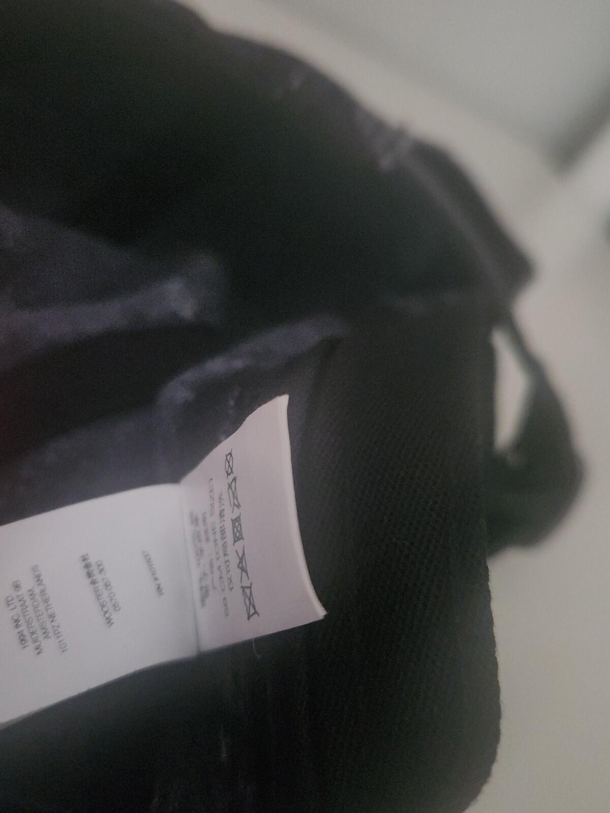 FW23 Supreme Punched Denim camp cap black hat 15 Oz. denim leather strap closure
