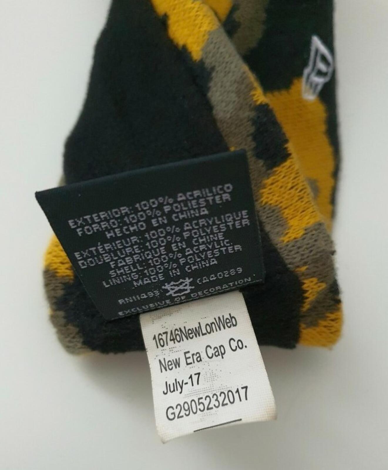 Cinta para la cabeza con logo reflectante Supreme New Era FW17, camuflaje amarillo, accesorio