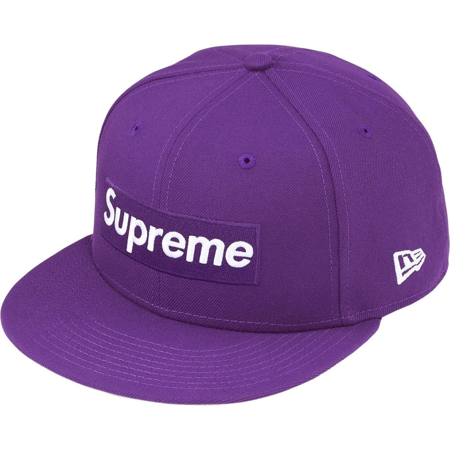 FW25 Supreme x MLB Teams Box Logo New Era Purple Houston Astros Hat Snapback Cap