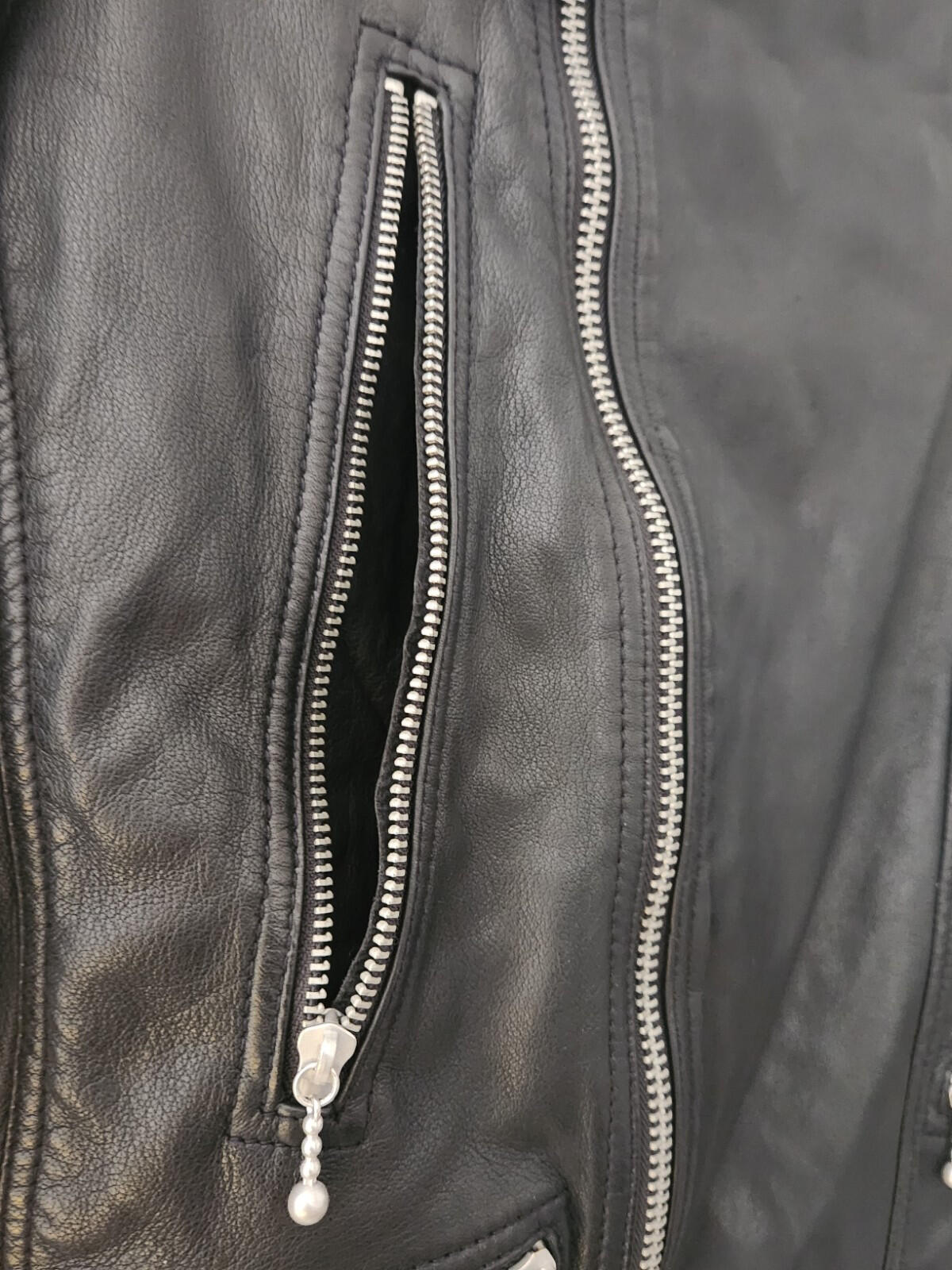 ALL SAINTS Rango biker jacket size £375 medium lamb leather