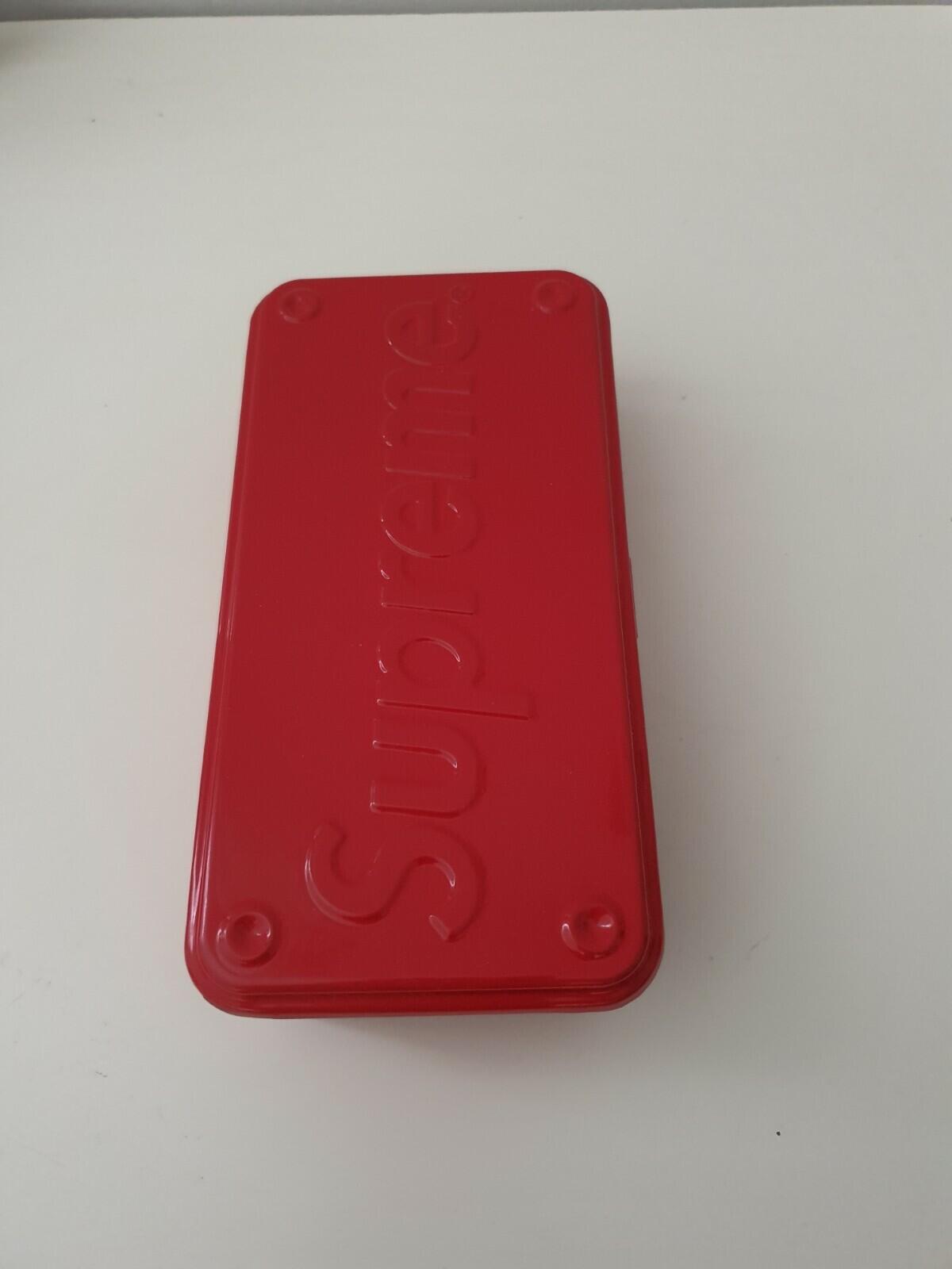 SS13 Supreme large flip top metal box red Rare Accessory Vintage 2013
