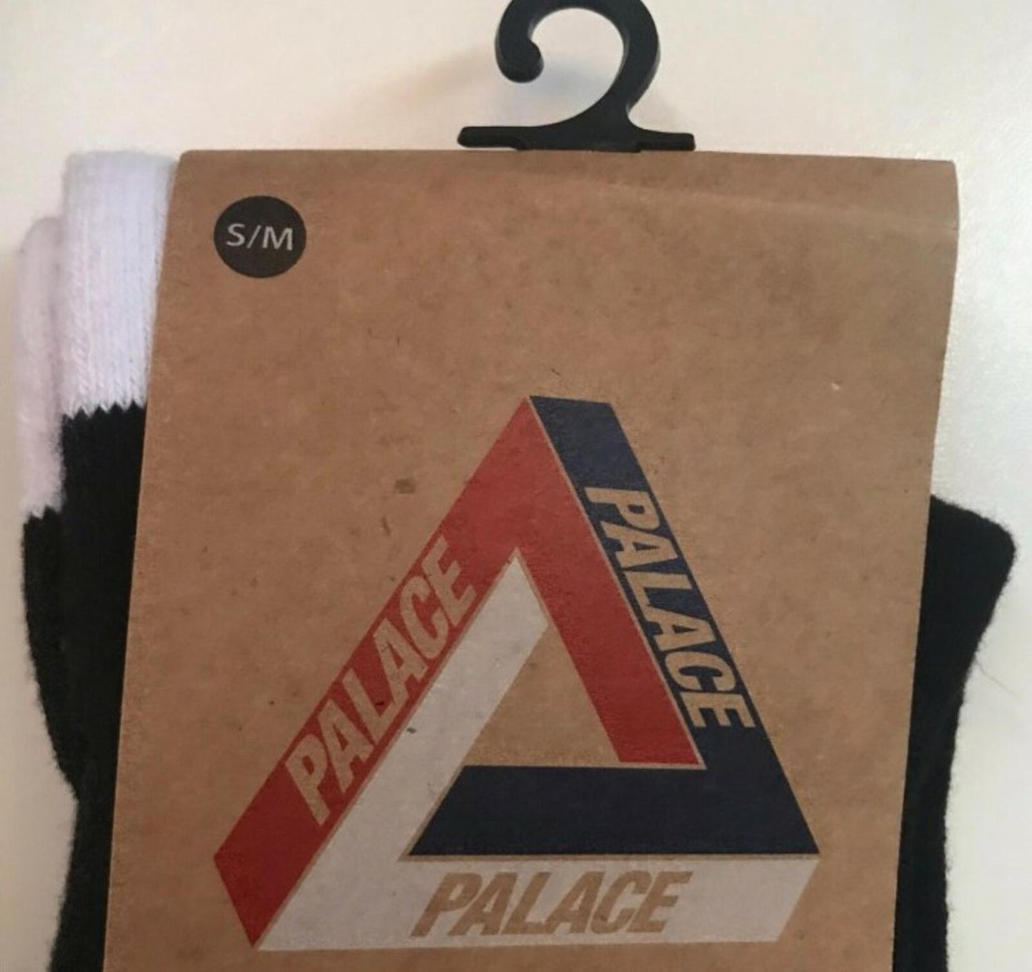 AW17 Palace P Socks black sock size S/M small / medium New