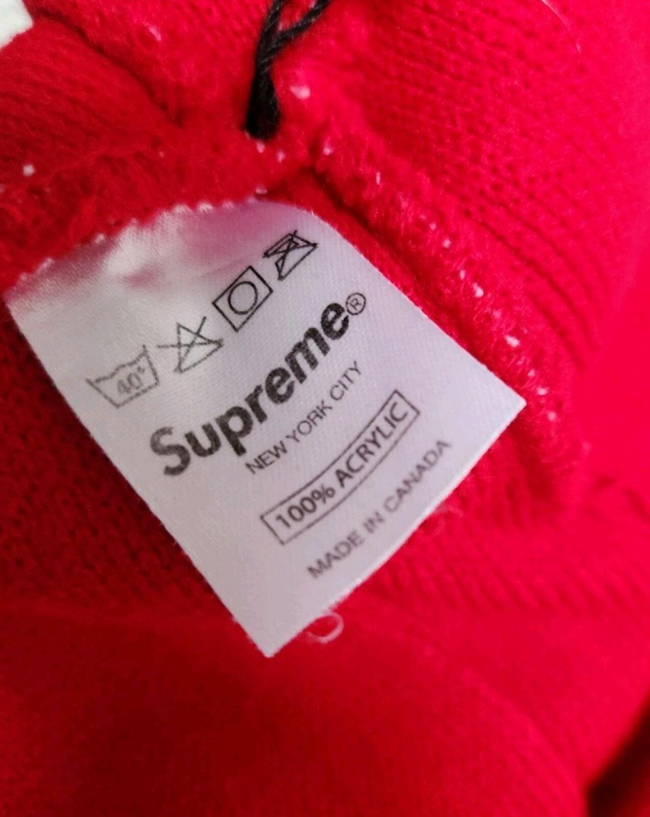 FW08 Supreme Mont Blanc Puff Beanie Rot 2008 Mütze Vintage Selten Hergestellt in Kanada