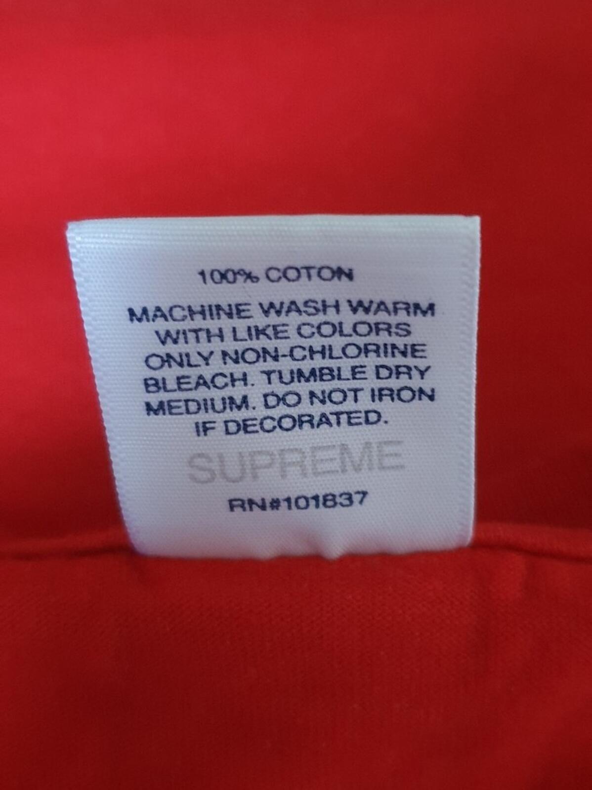 FW19 Supreme Bridge Tee Talla M Rojo Sane Smith