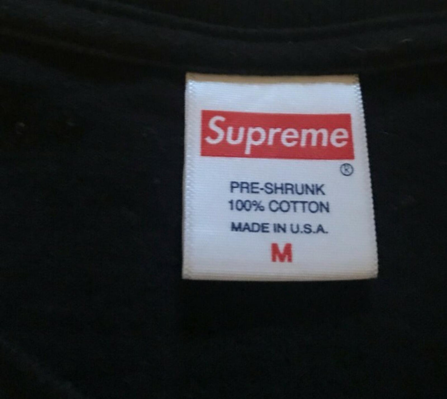 SS17 Supreme Automatic Tee Black Size M