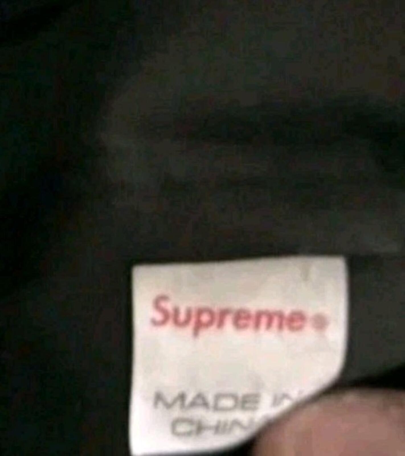 FW17 Supreme Bolsa de lona de tela Cordura con logotipo de caja, texto reflectante, bolsa de viaje negra