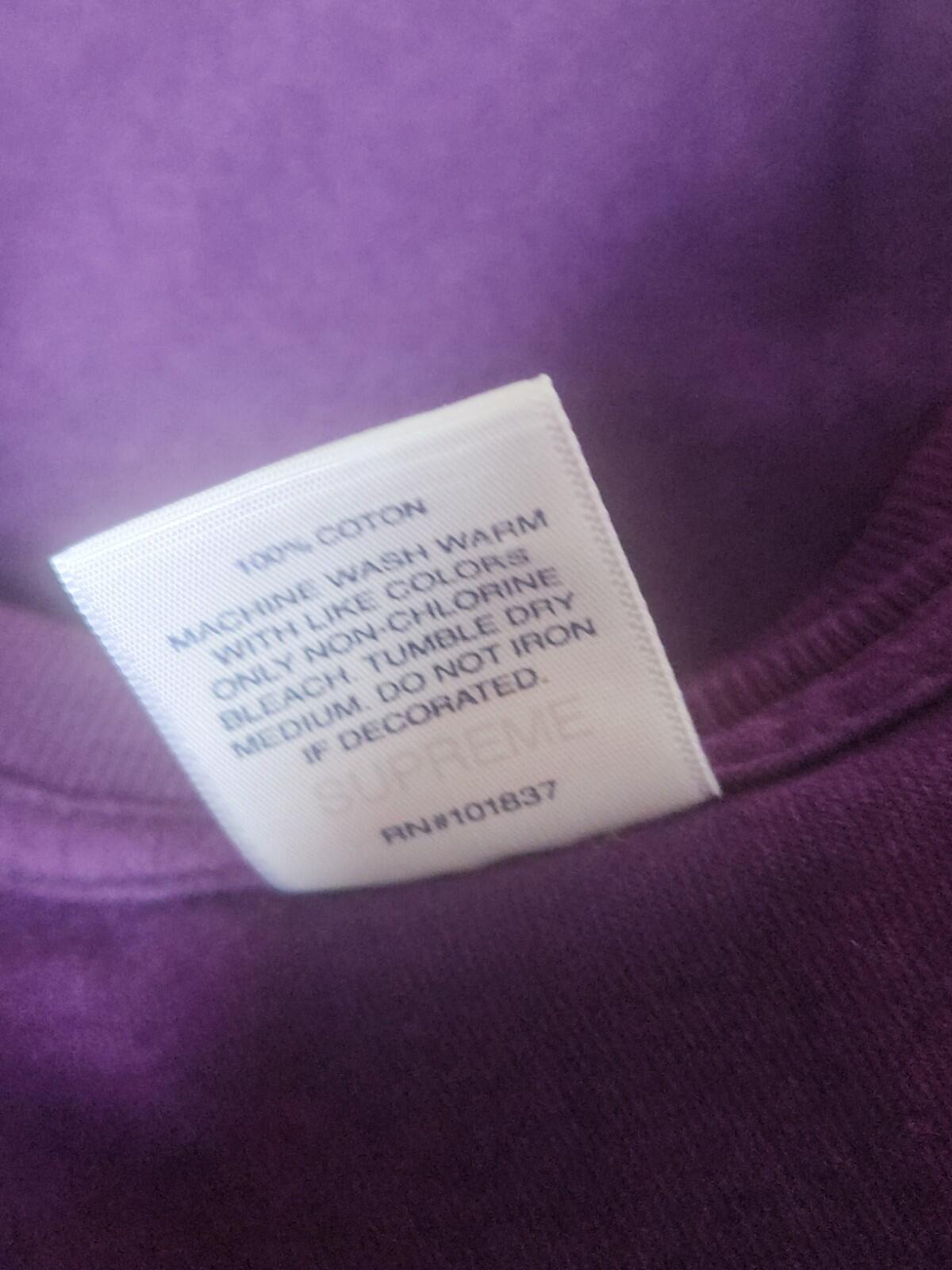 FW19 Supreme Bridge Tee Purple Size M Sane Smith