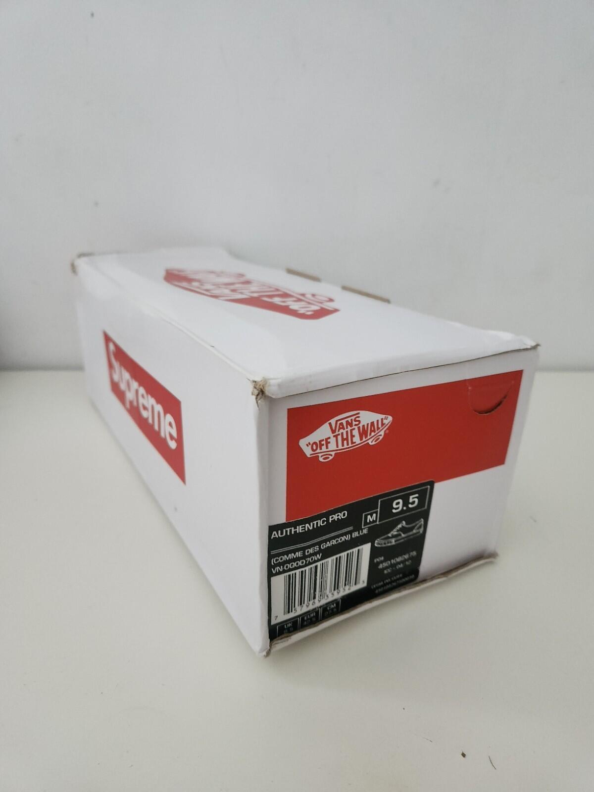 SS12 Supreme x Vans Comme Des Garcons Authentic Pro US 9.5 UK 8.5 EU 42.5 CDG