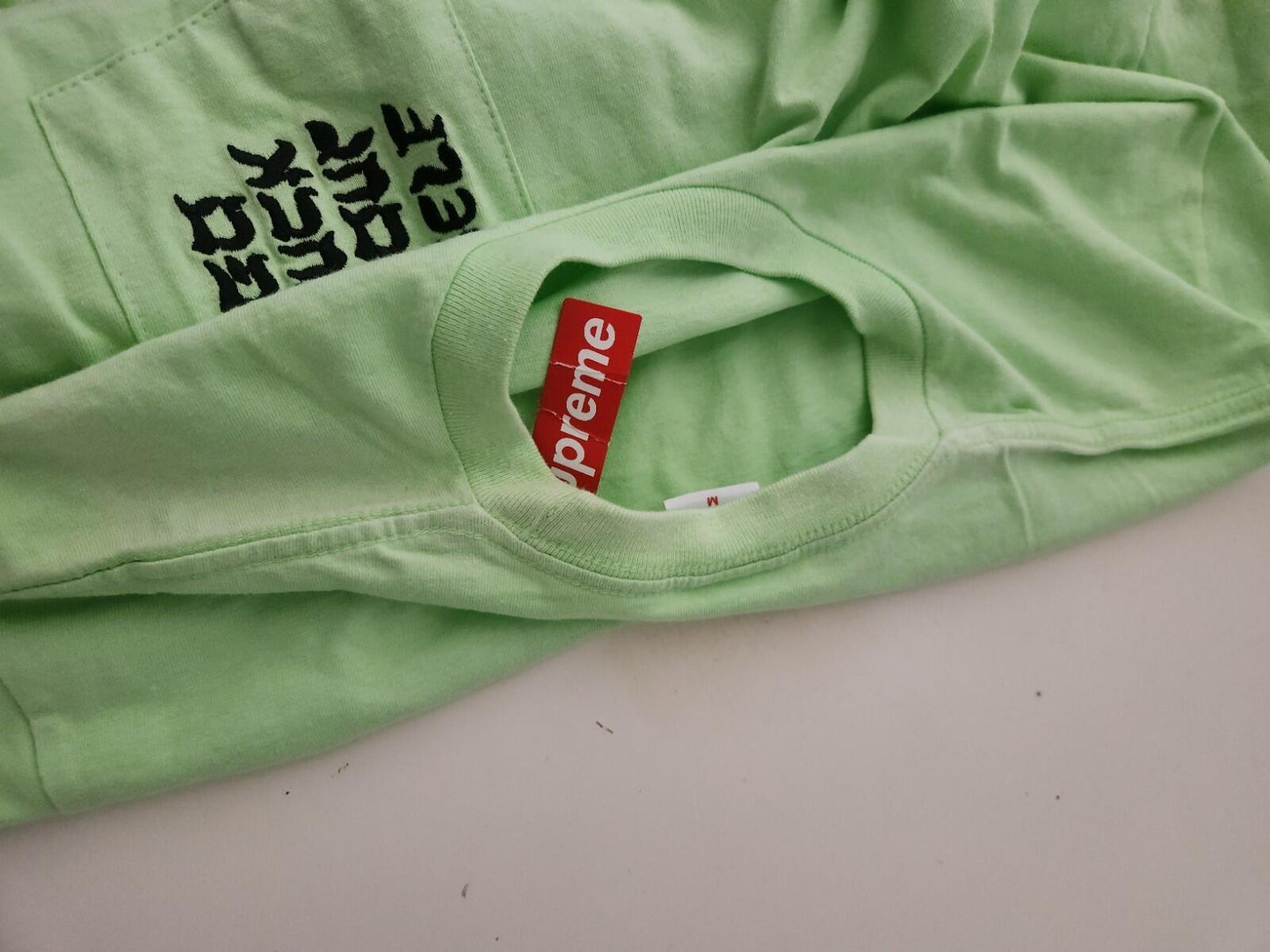 SS17 Supreme Go F uck Yourself Pocket Tee size M medium T-shirt Light Green