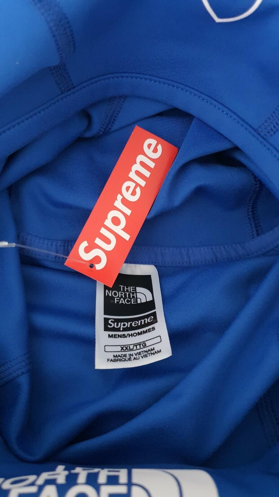 SS22 Supreme x The North Face Base Layer L/S Top Nautical Blue Sizs 2XL
