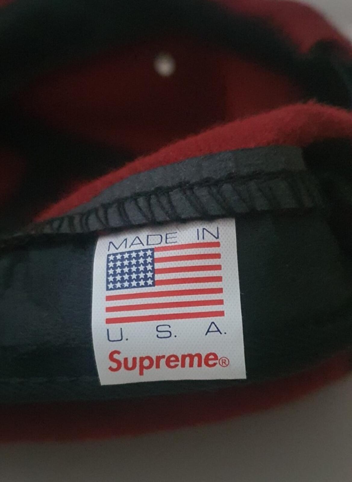 FW17 Supreme Camo Wool camp cap Burgundy Hat Red Box Logo