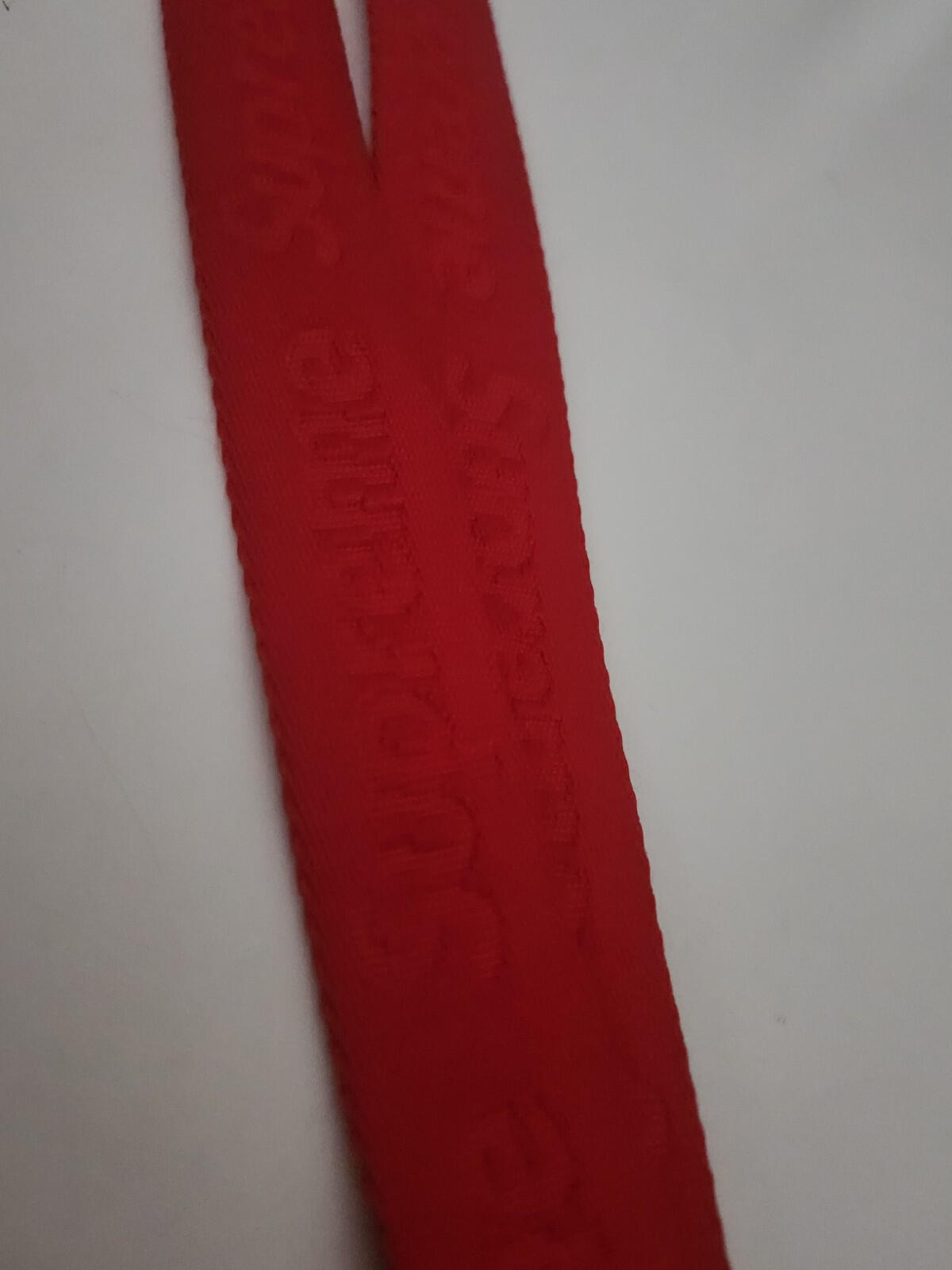 SS16 Supreme Nylon Lanyard Keychain Red Keyring