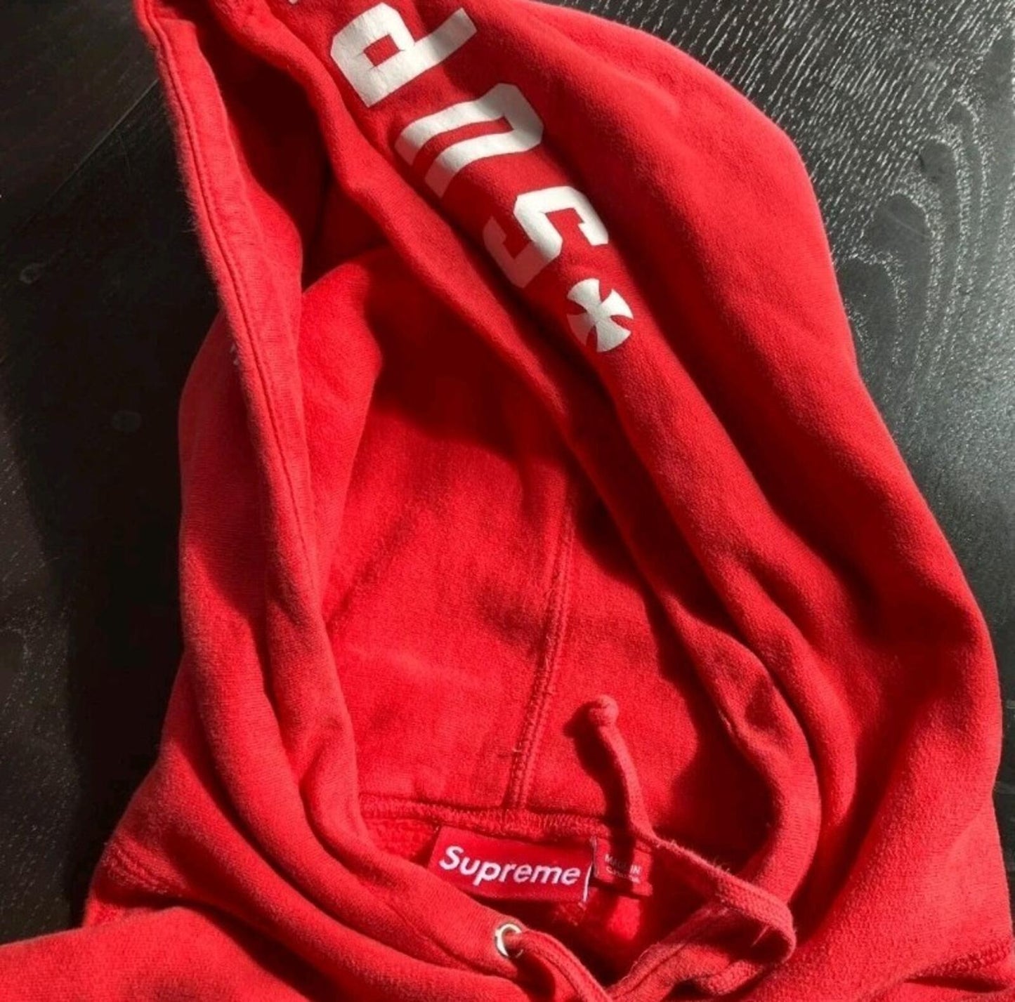 SS12 Supreme x Independent F UCK THE REST Hooded Sweatshirt Red Size XL