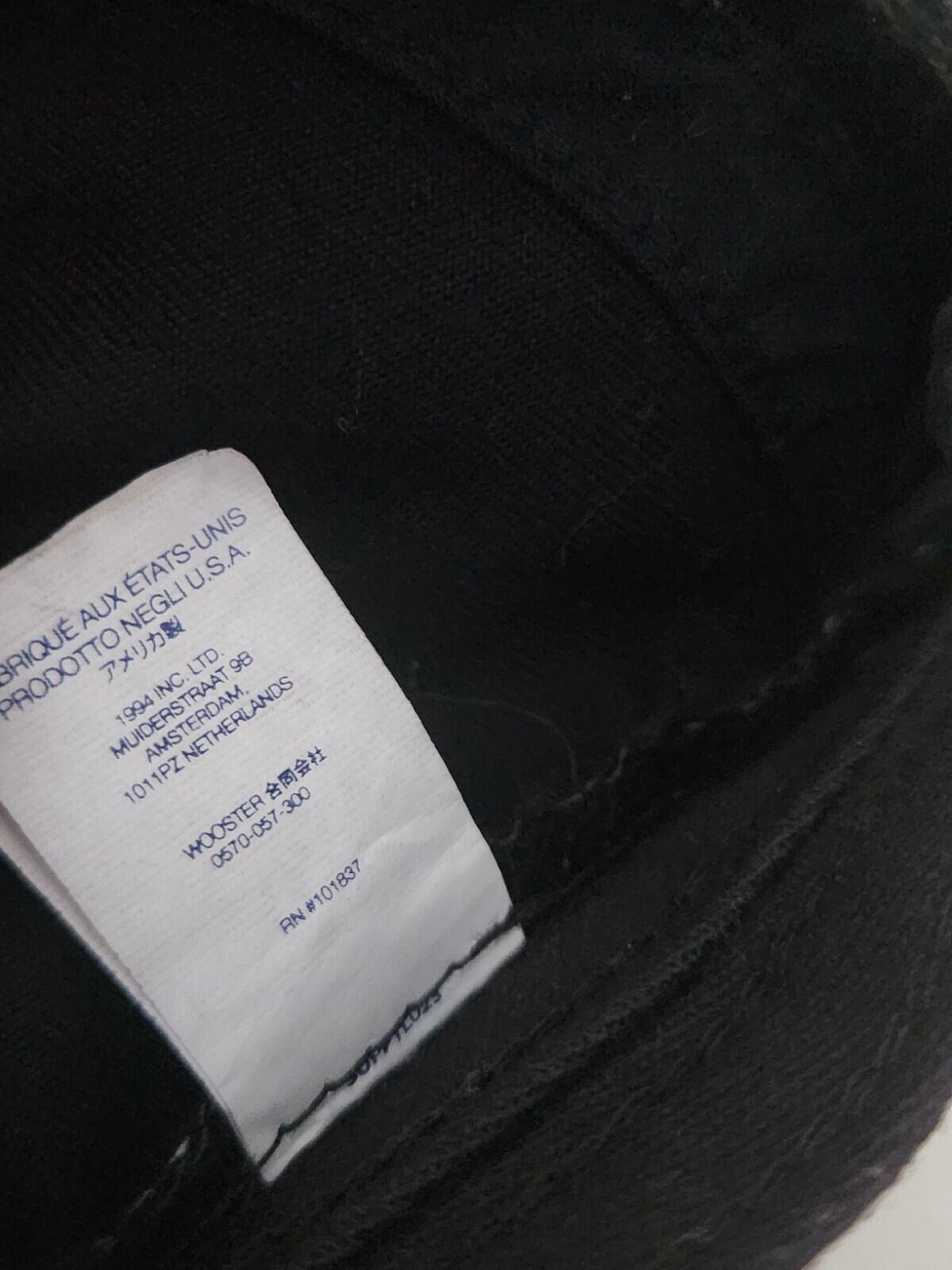FW23 Supreme Washed Chino Twill Camp Cap Black Leather Strap Hat