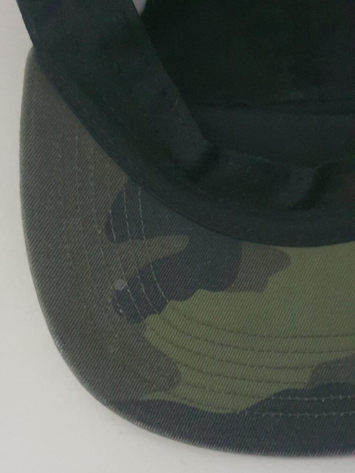 SS17 Supreme Front Panel Zip camp cap Woodland Camo Hat Red box logo