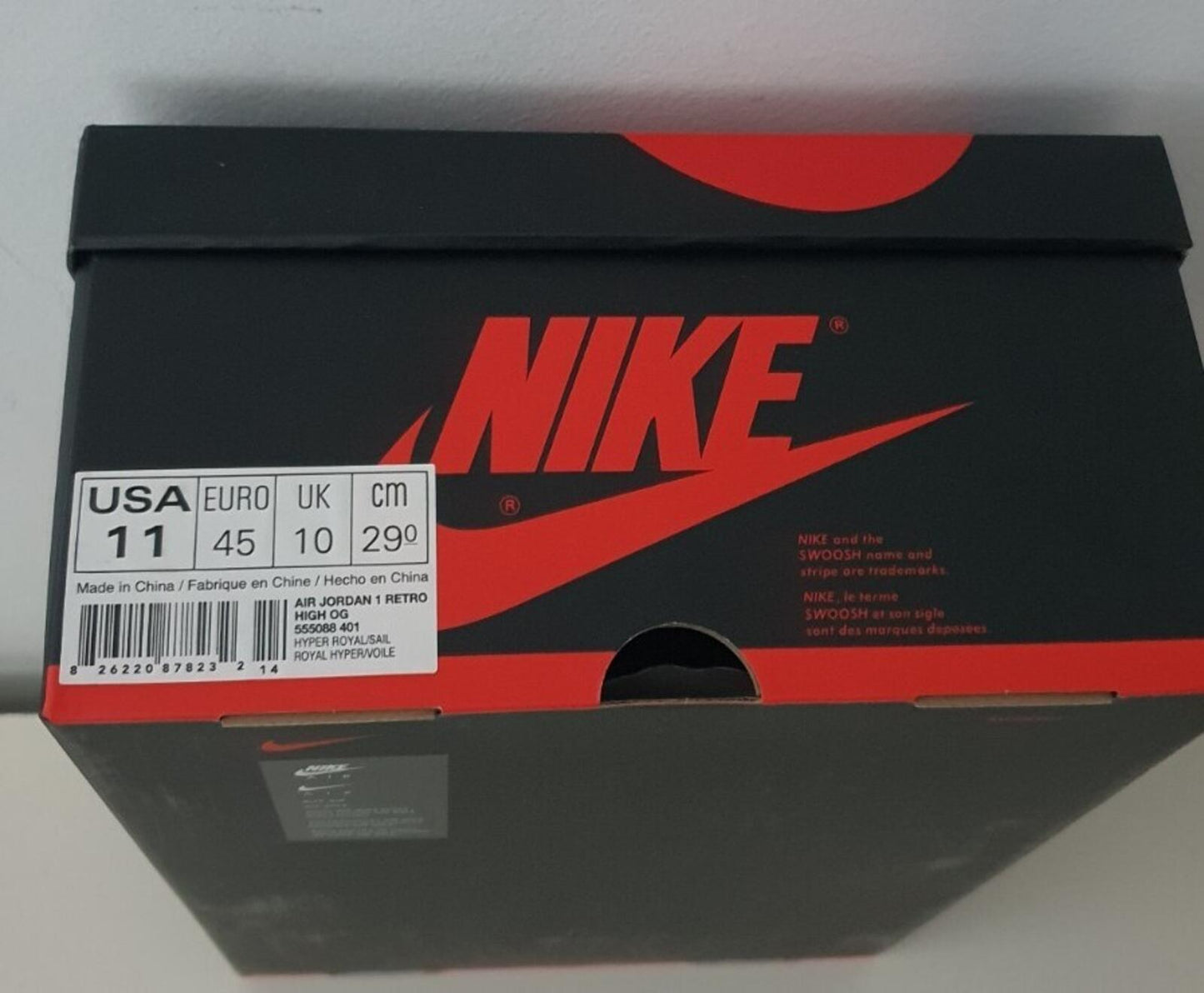 Air Jordan 1 Retro High OG Hyper Royal (2018) UK 10 US 11 EU 45 blue Trainers