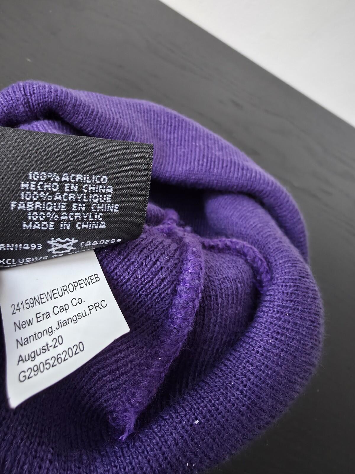 FW20 Supreme New Era Cross Box Logo Beanie Purple