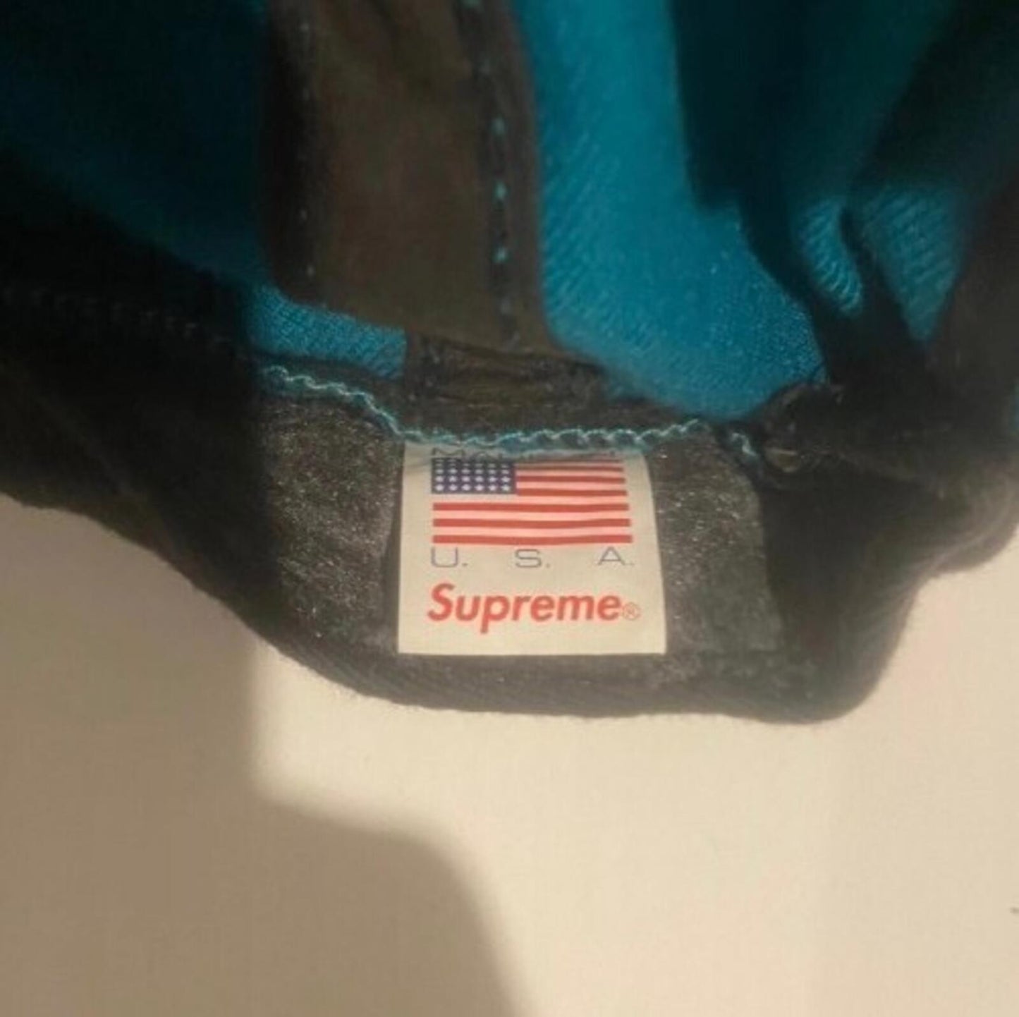 SS11 Supreme x Futura 5-panel Cap Teal F UCK YOU PAY ME