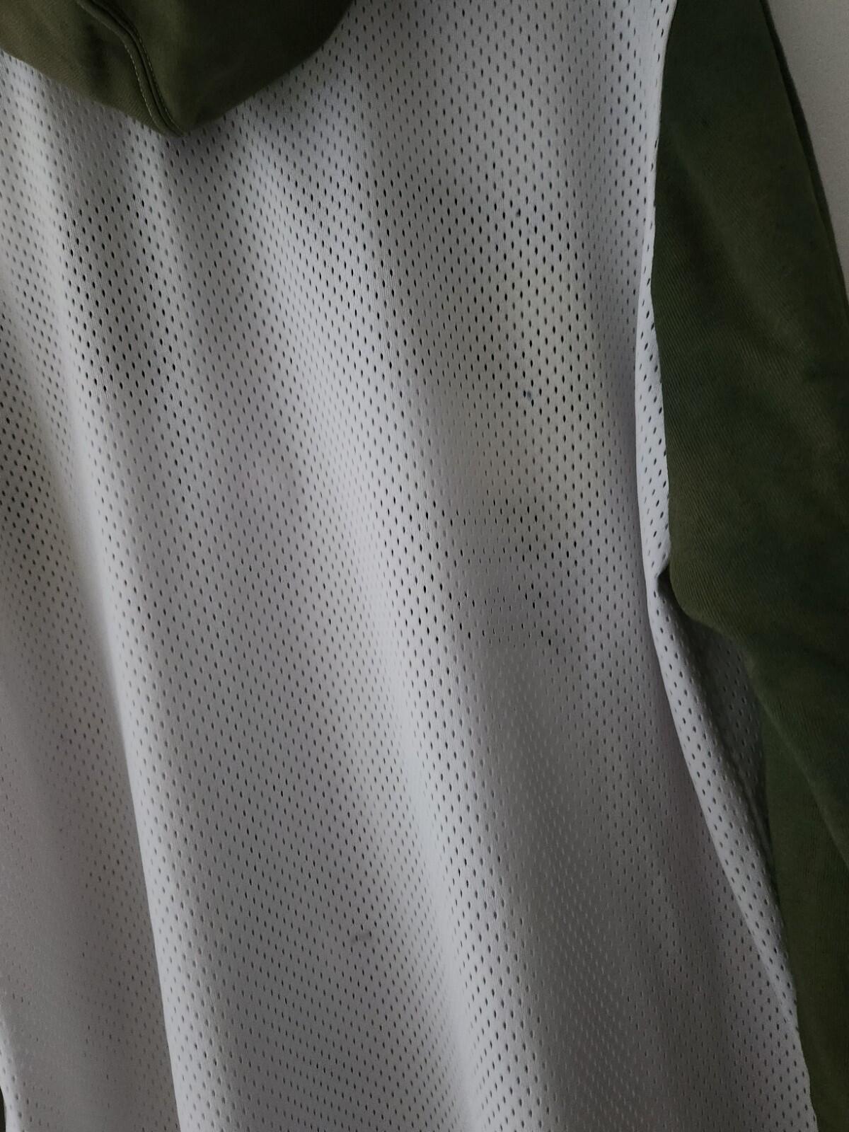 SS20 Supreme Hooded L/S Baseball-Trikot GEFÄRBT olive Größe L Großes Oberteil