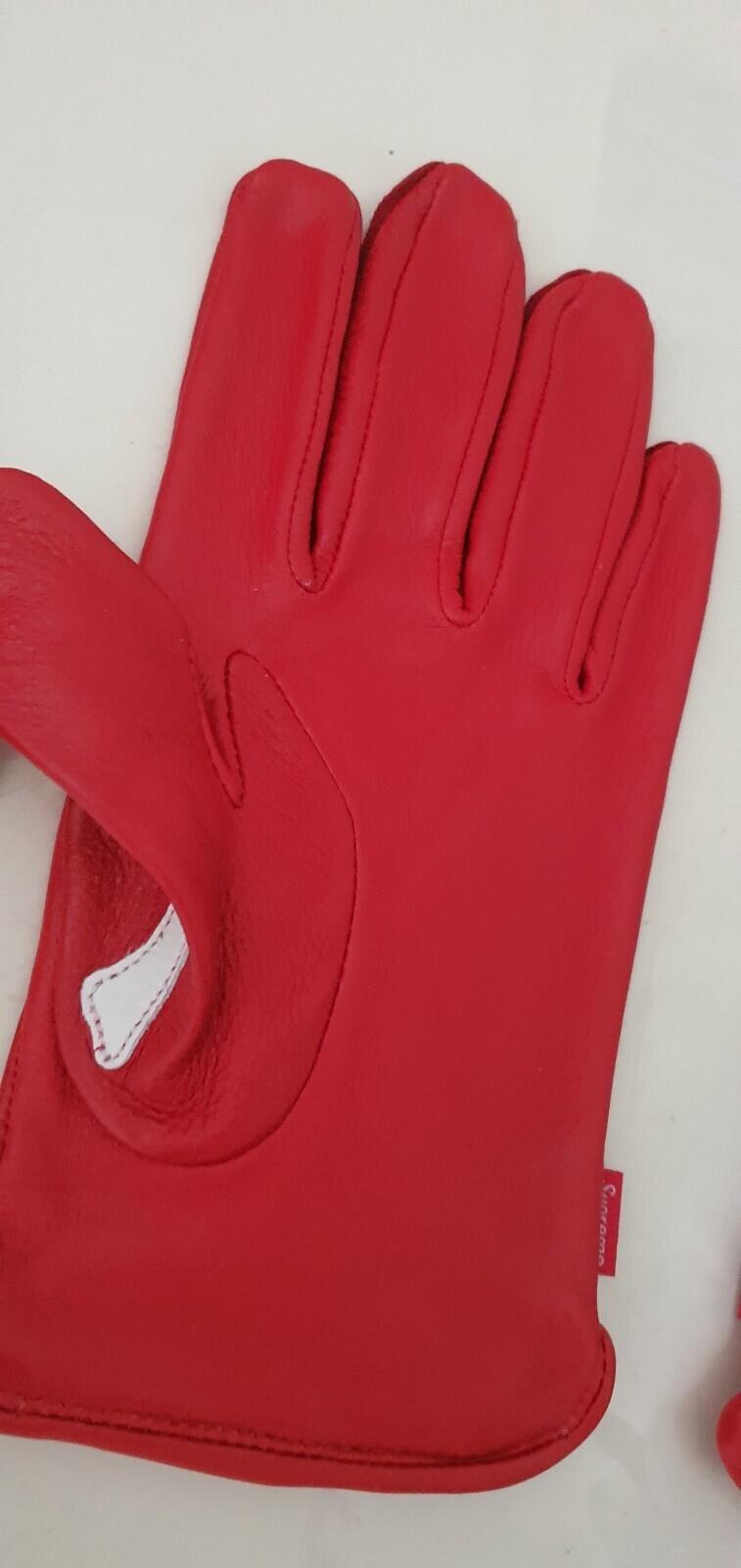 FW17 Supreme x Vanson Leather X-Ray gloves red size L large New