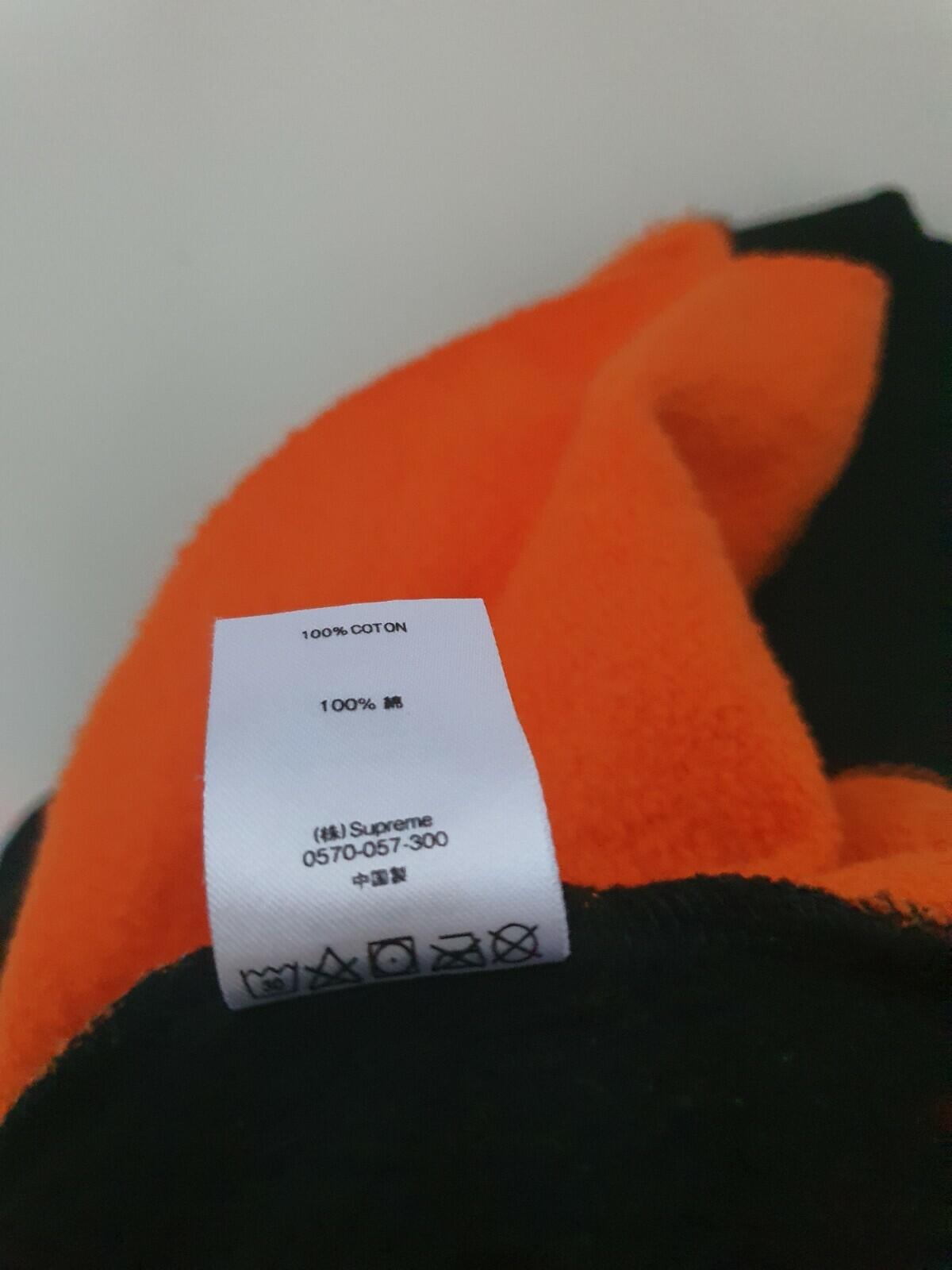 FW18 Supreme Sweatshirt Half-zip Speedway Black / Orange Crewneck size L large