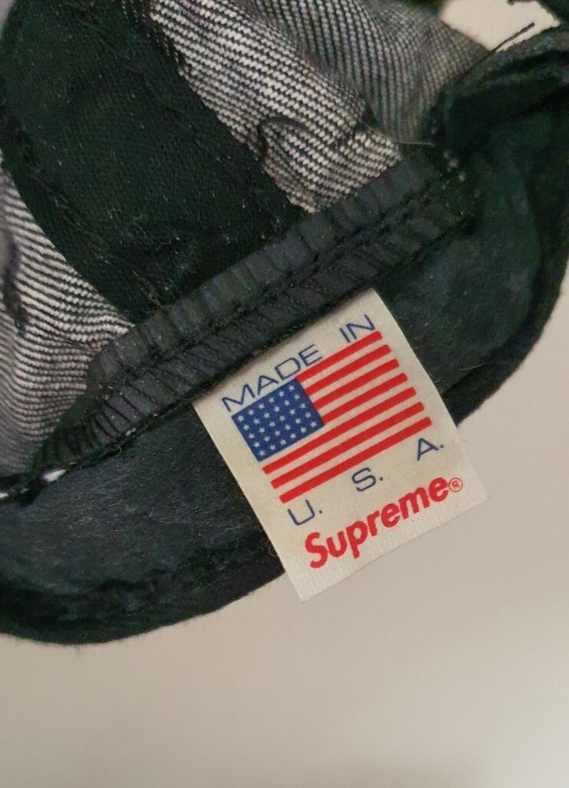 Gorra de 5 paneles Jacquard Supreme FW15 Negra
