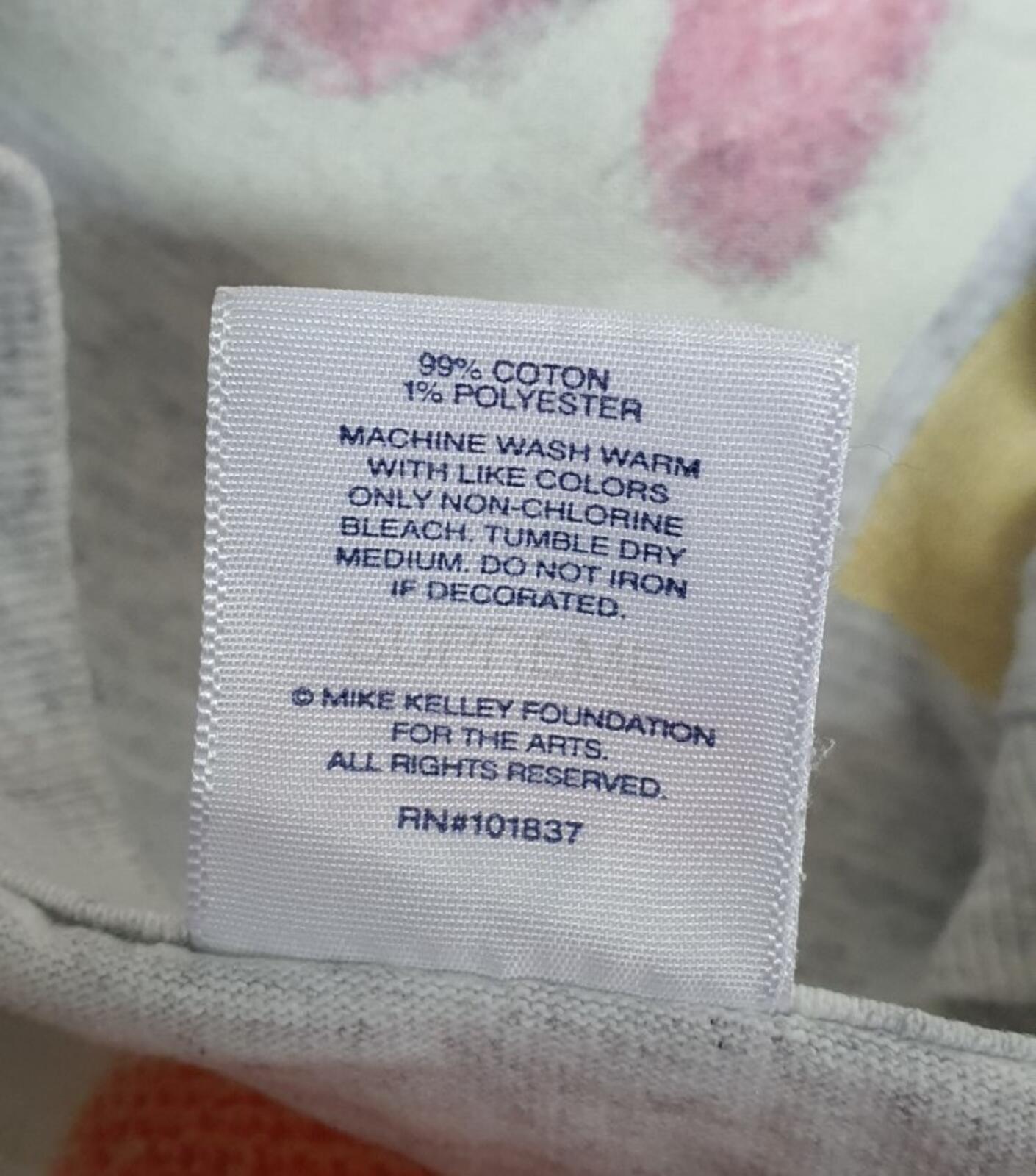 FW18 Supreme Mike Kelley Ahhyouth! Tee Ash Grey Size L