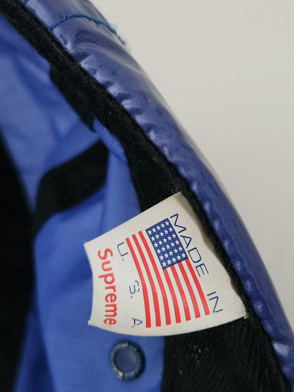 FW16 Supreme Glossy Ripstop camp cap Blue hat box logo Royal