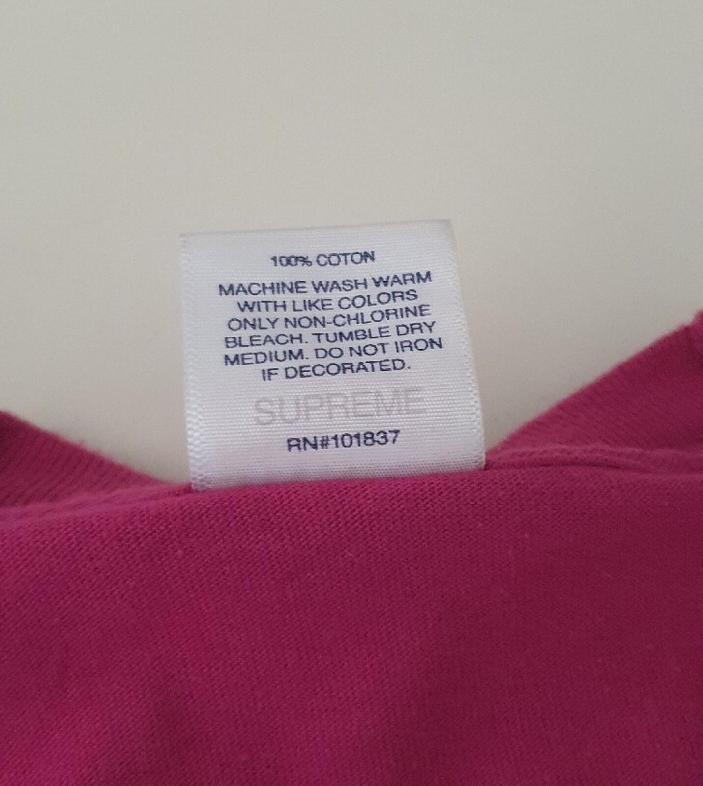 FW19 Supreme Save The Planet Tee Size M medium Burgundy T-shirt